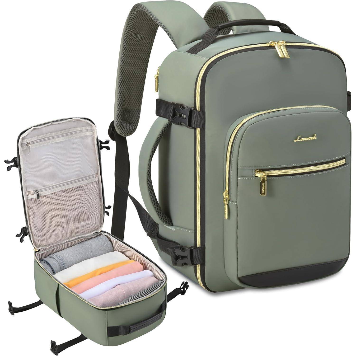 Rucksack Handgepäck 40x20x25 Untersitz Laptop 14Zoll Grün 40x20x25cm