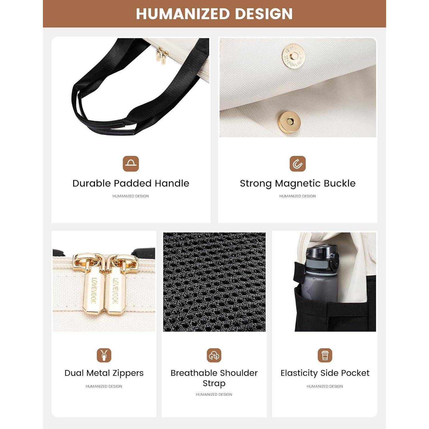 Tragetasche Merkmale: robuster gepolsterter Griff, starke Magnetschnalle, zwei Metallreißverschlüsse, atmungsaktiver Schultergurt, elastische Seitentasche.