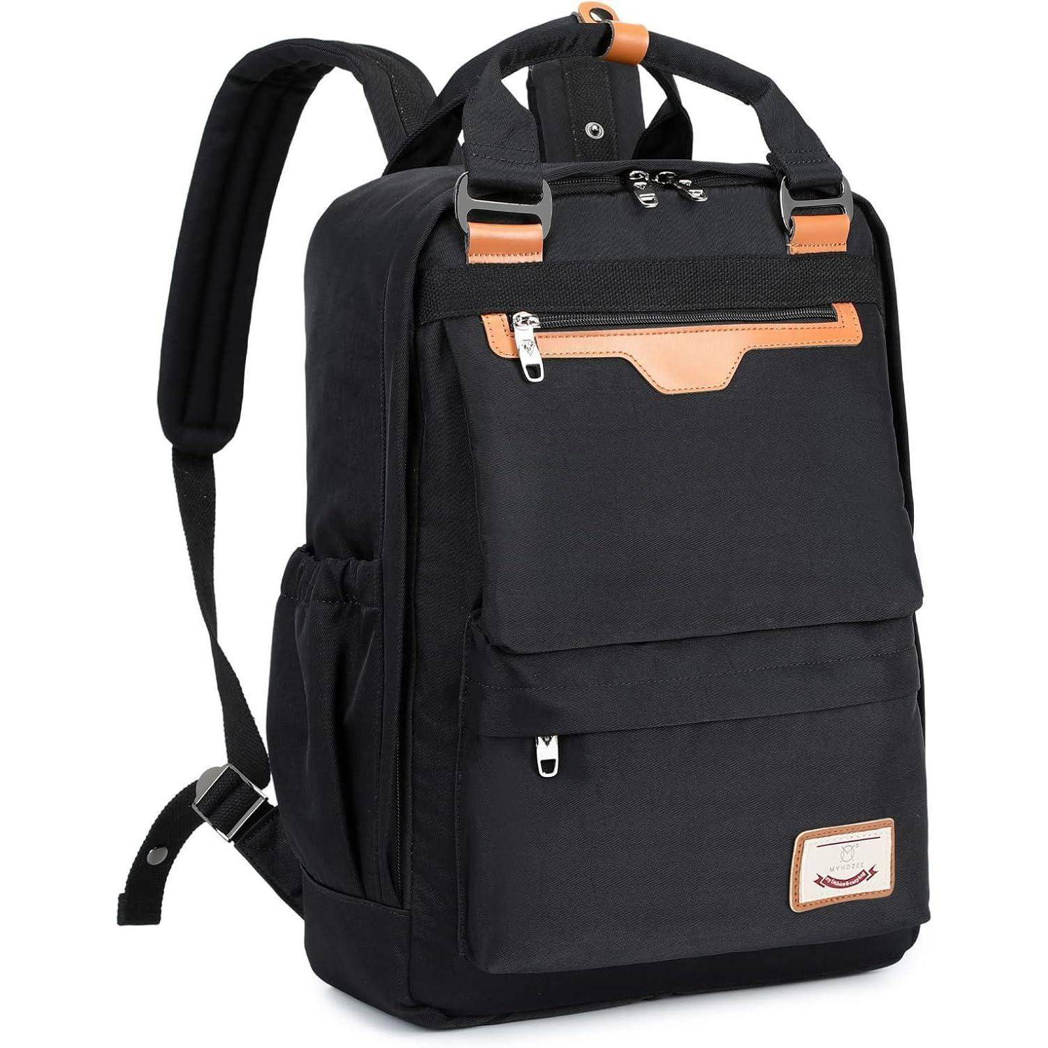 Rucksack Laptopfach Antidiebstahl Damen Tagesrucksack Schwarz