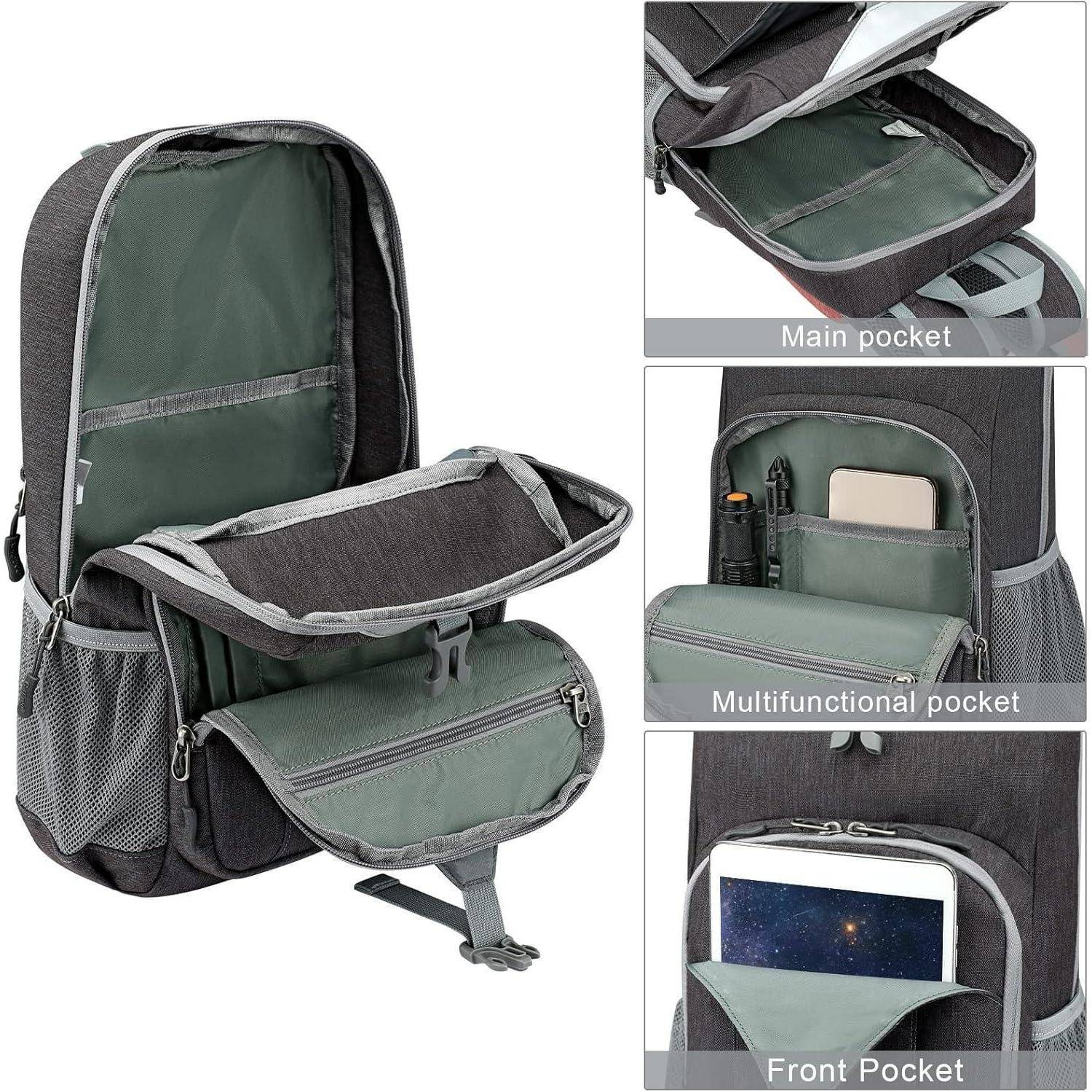 Rucksack Daypack Wandern Radfahren Reisen Männer Frauen 10L Dunkelgrau