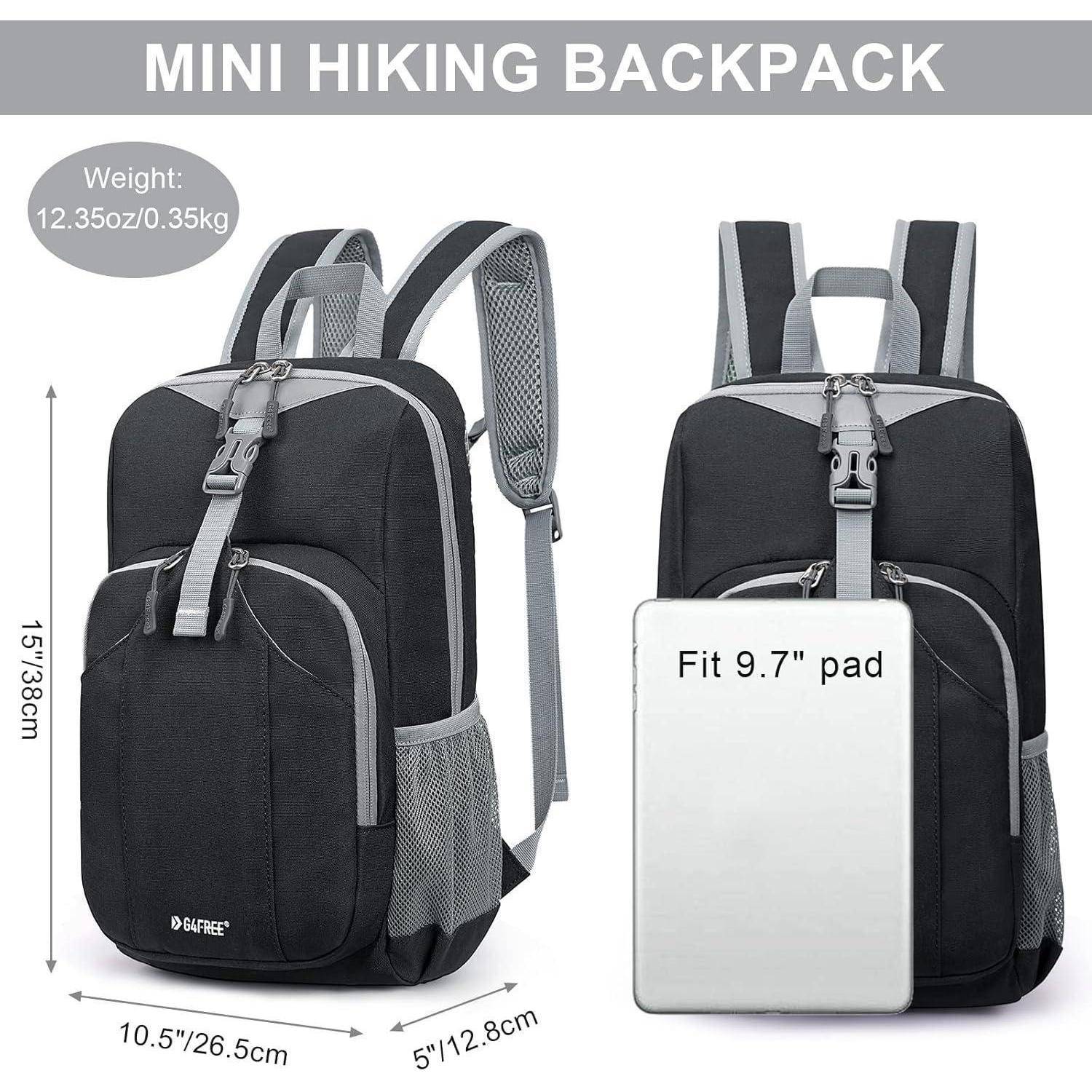 Rucksack Daypack Wandern Radfahren Herren Damen Mehrzweck 10L Schwarz