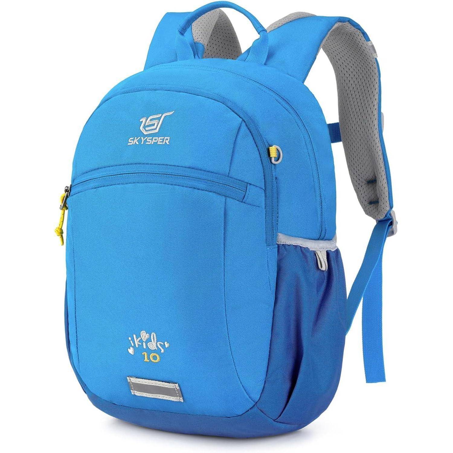 Kinderrucksack 10L Brustgurt Jungen Mädchen Wanderrucksack Blau