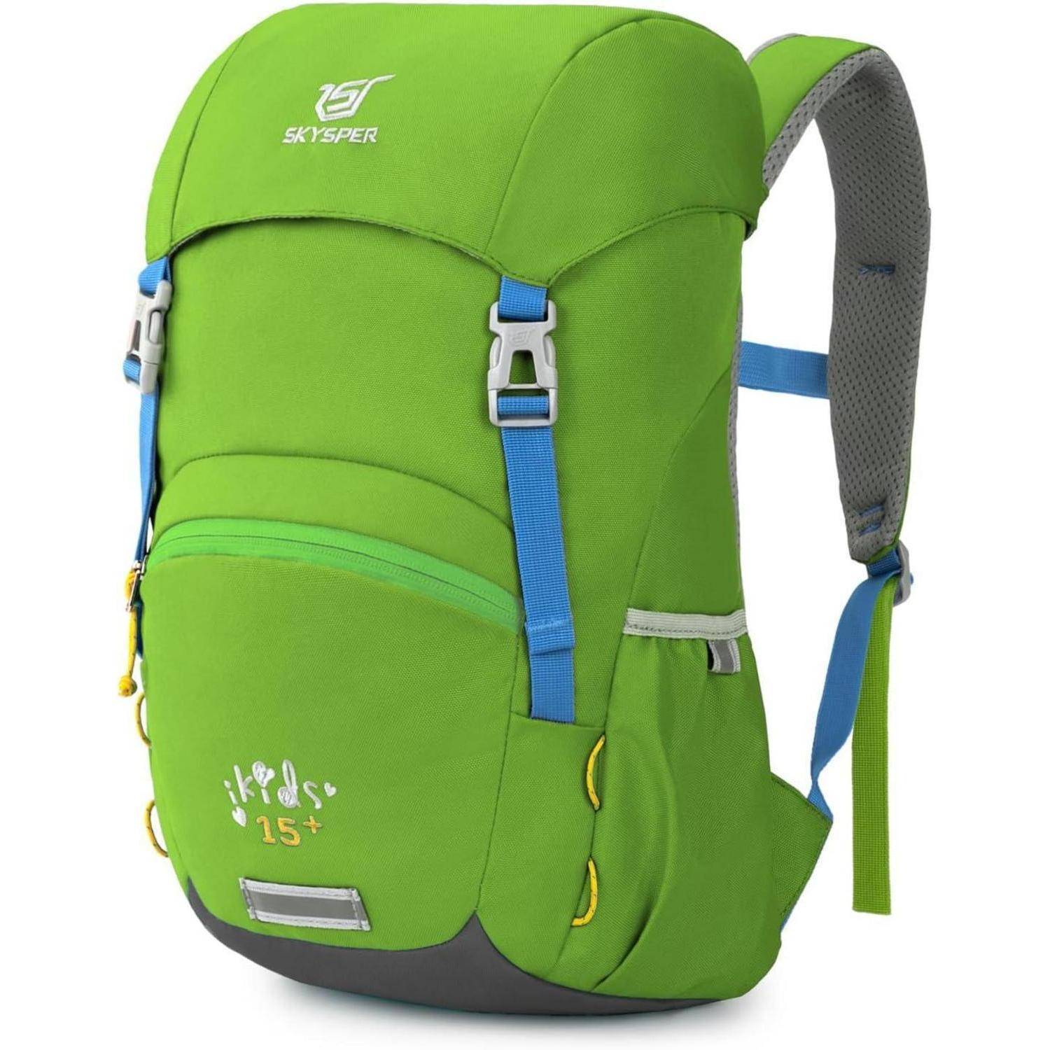 Wanderrucksack Kinderrucksack 15L Jungen Mädchen Hellgrün