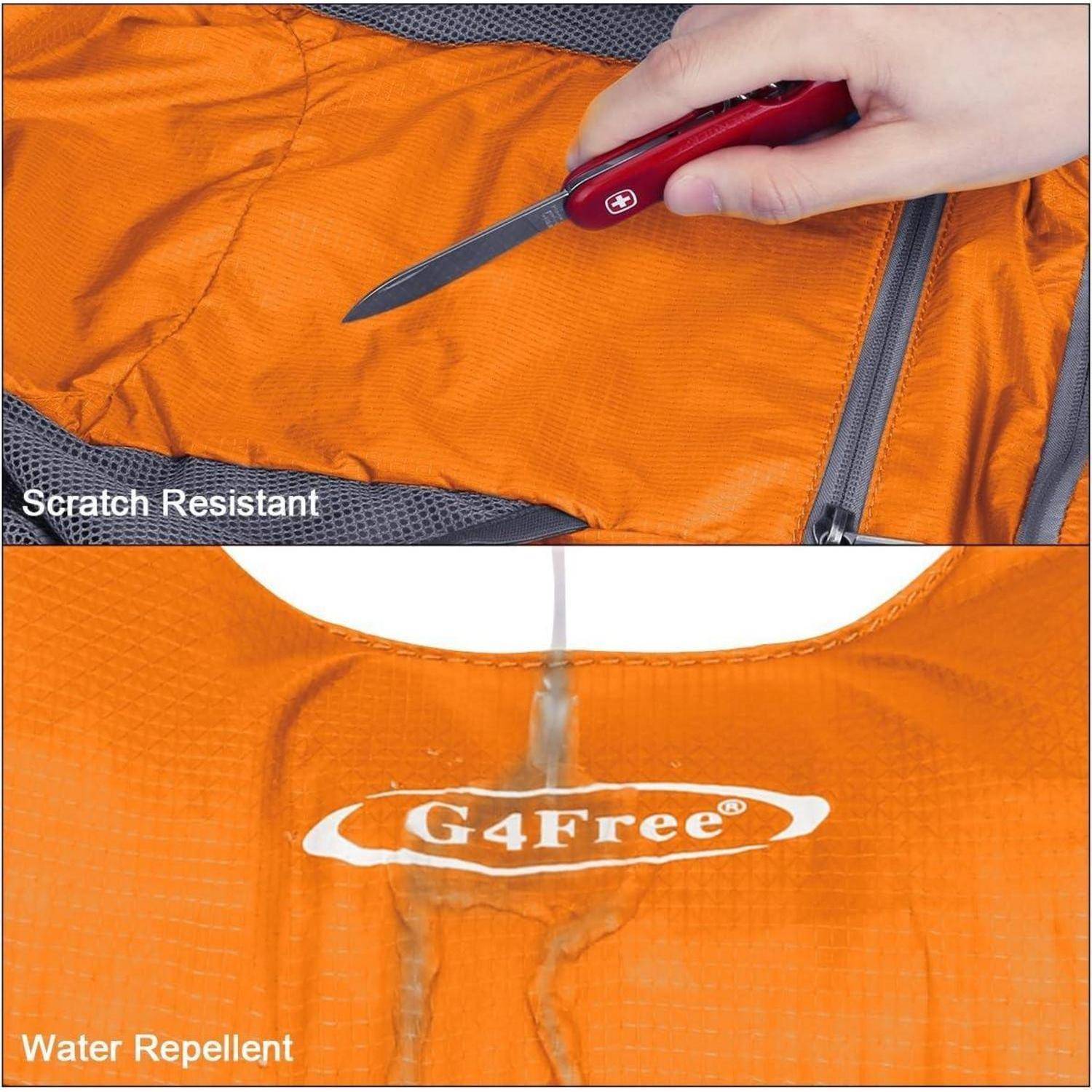 Rucksack ultraleicht 11l faltbar Reise Wandern Mehrzweck Orange