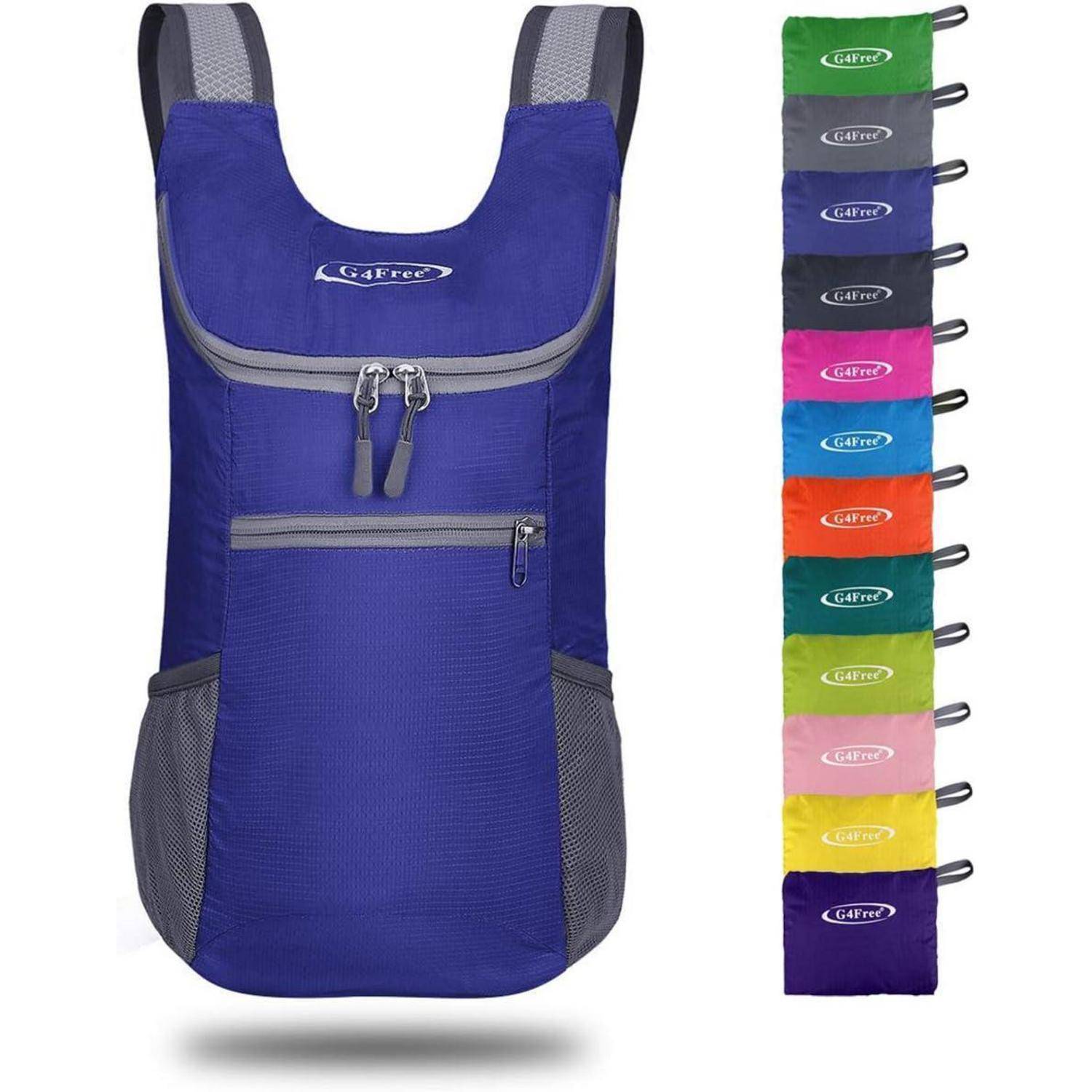 Rucksack ultraleichter 11l faltbar Reisen Wandern Damen Dunkelblau