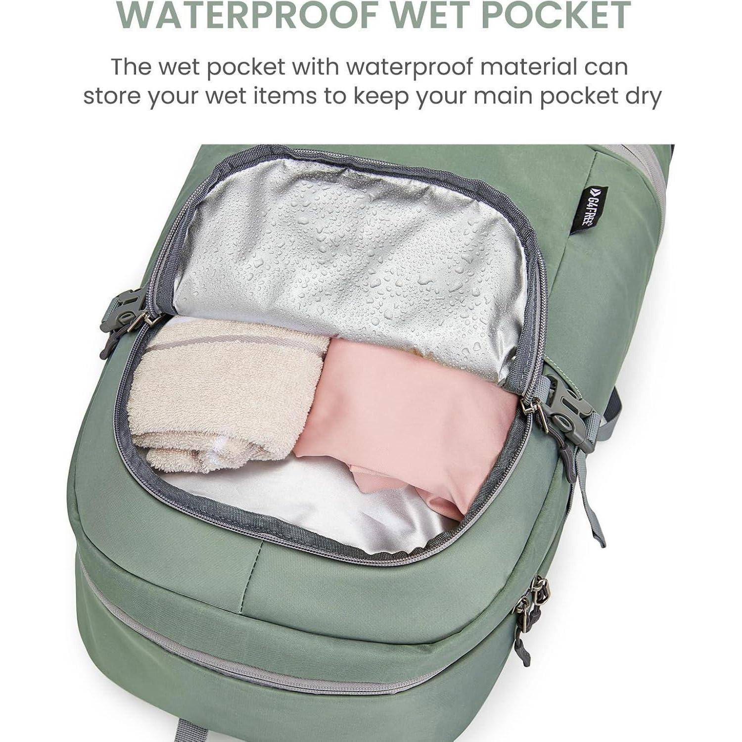 Sportrucksack wasserdicht Schuhfach Nassfach 35L 35L Olivgrün