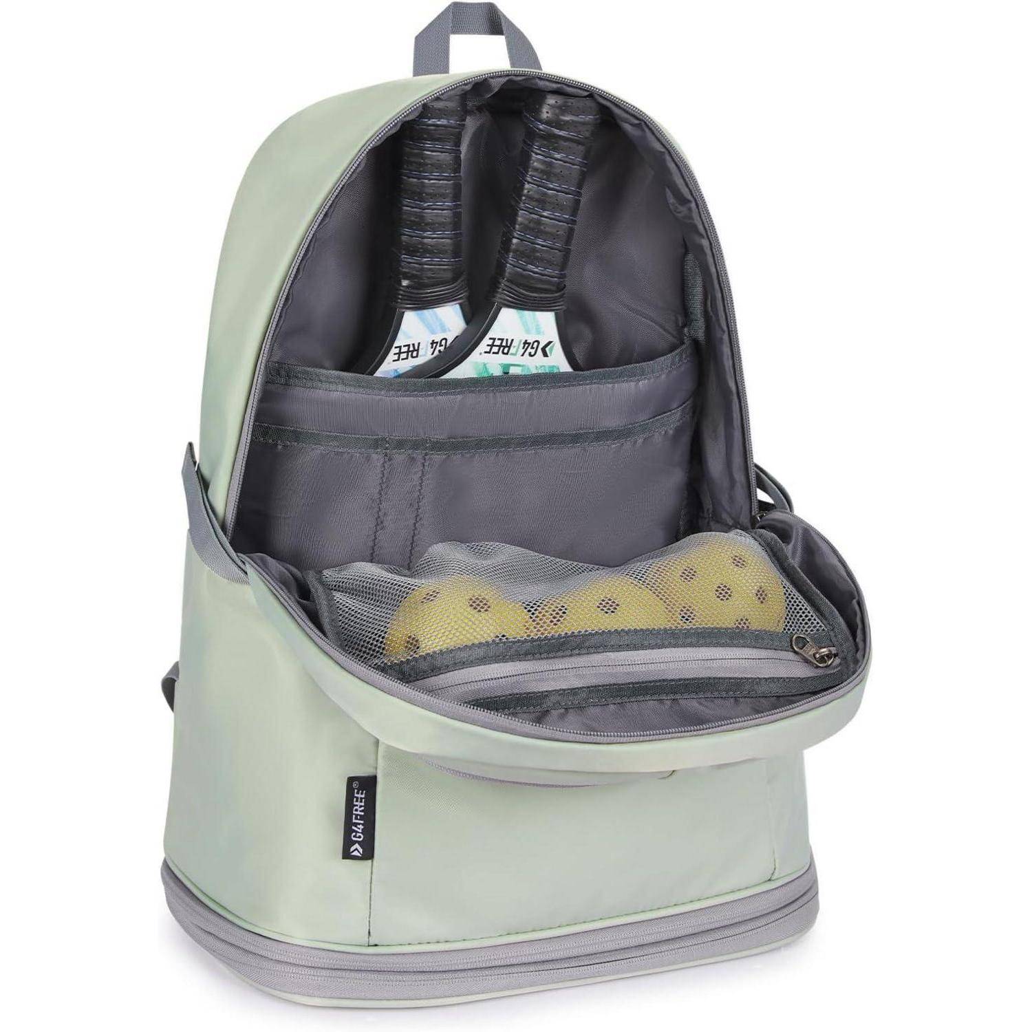 Sportrucksack wasserdicht Schuhfach Nassfach Sport 35L Hellgrün