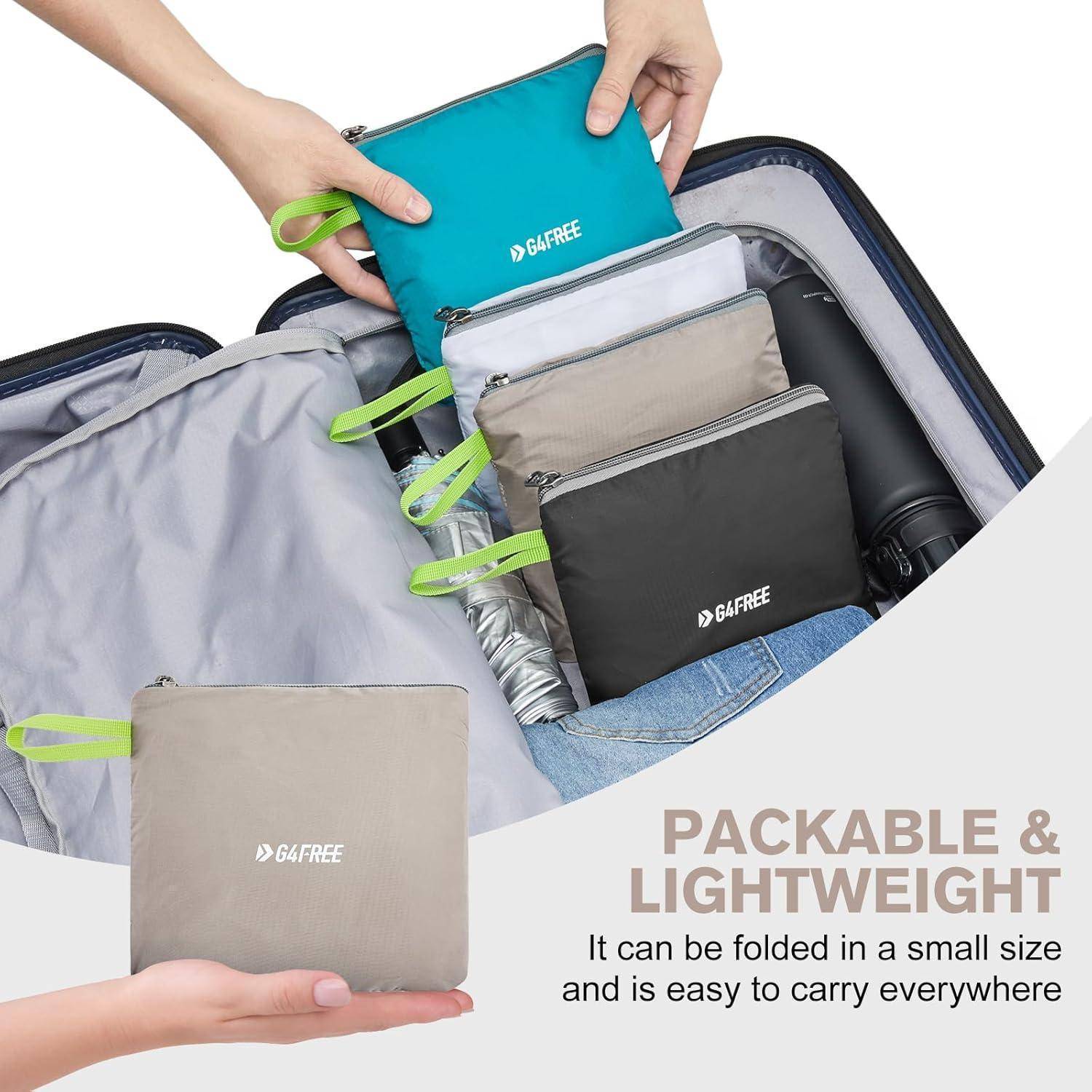 Rucksack Faltbar 25L Unisex Wasserdicht Wandern Fahrrad Grau