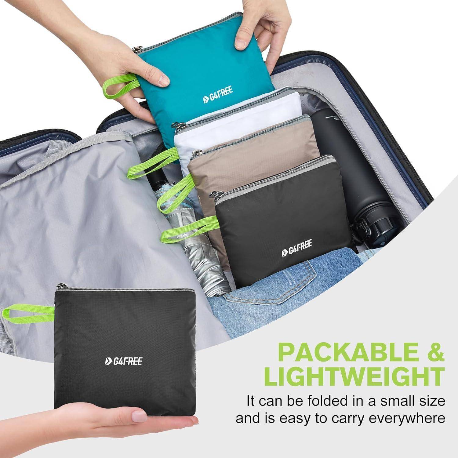 Rucksack 25L Faltbar Unisex Wasserdicht Trekking Schwarz