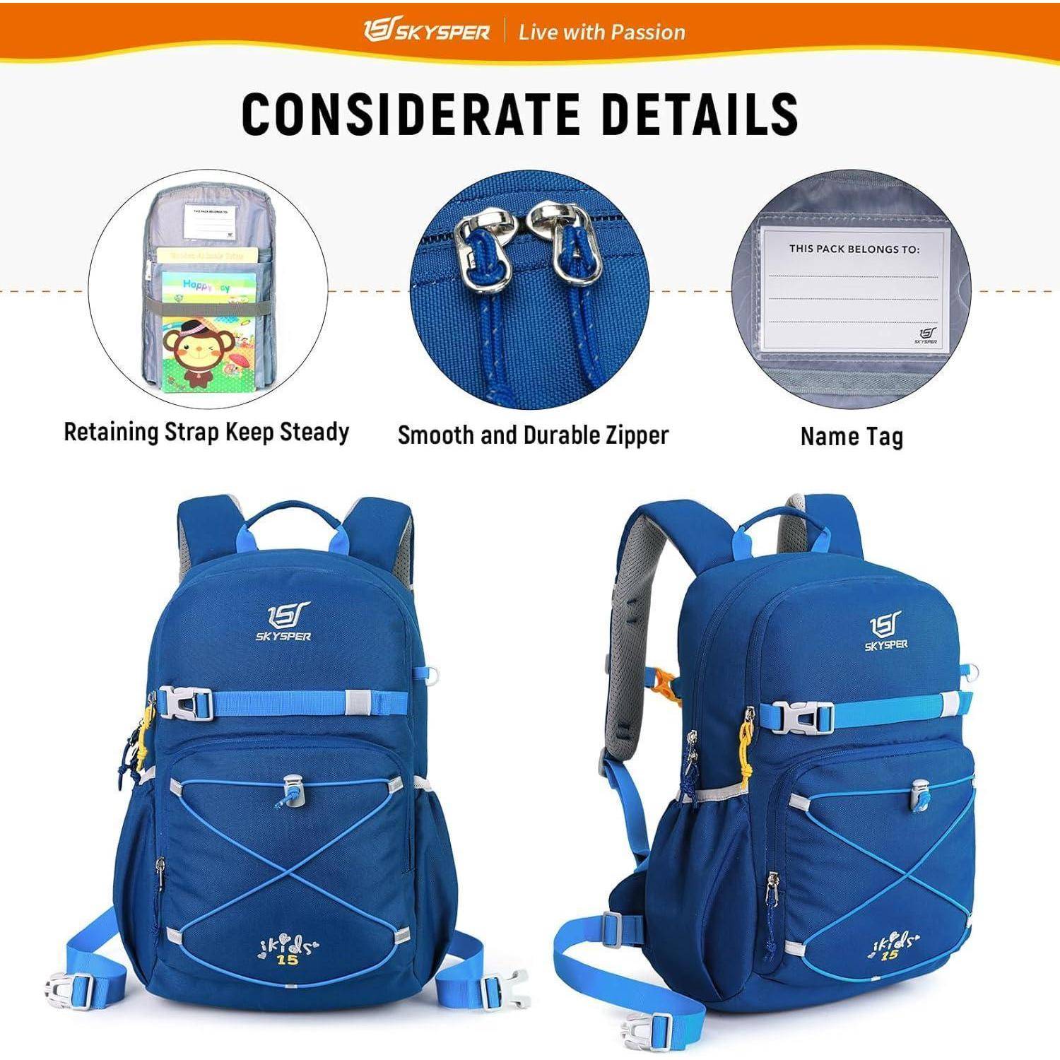 Kinderrucksack 15L Wanderrucksack Kinder Wandern Outdoor Blau