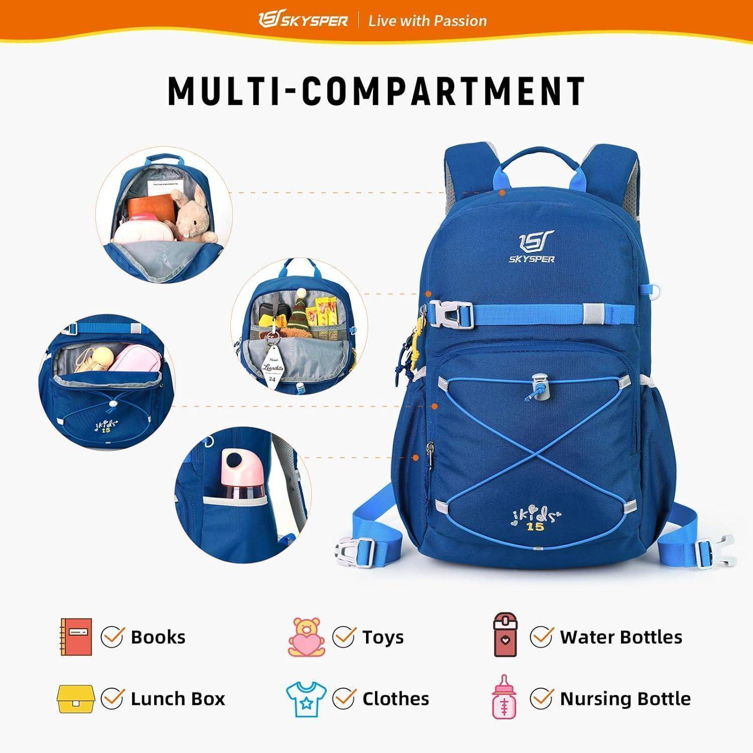 Kinderrucksack 15L Wanderrucksack Kinder Wandern Outdoor Blau
