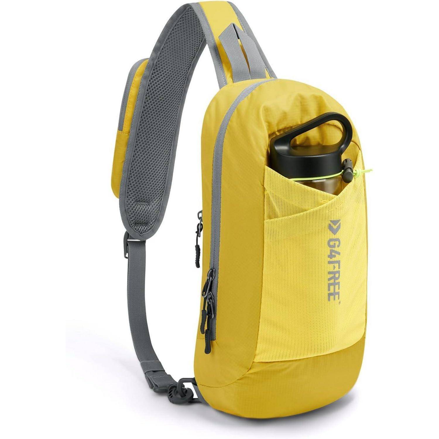 Schultertasche RFID Crossbody Rucksack Damen Herren Gelb