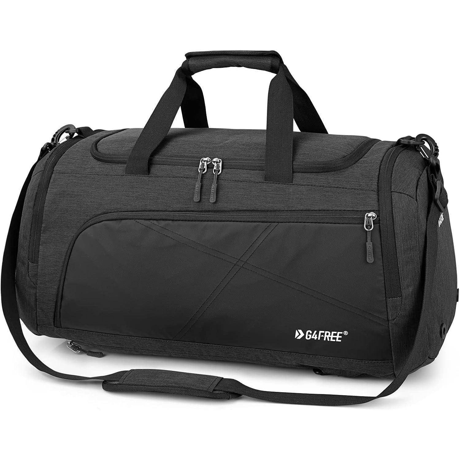 Reiserucksack 3 Wege 60 l Nassfach Schuhfach 45L Dunkelgrau Schwarz