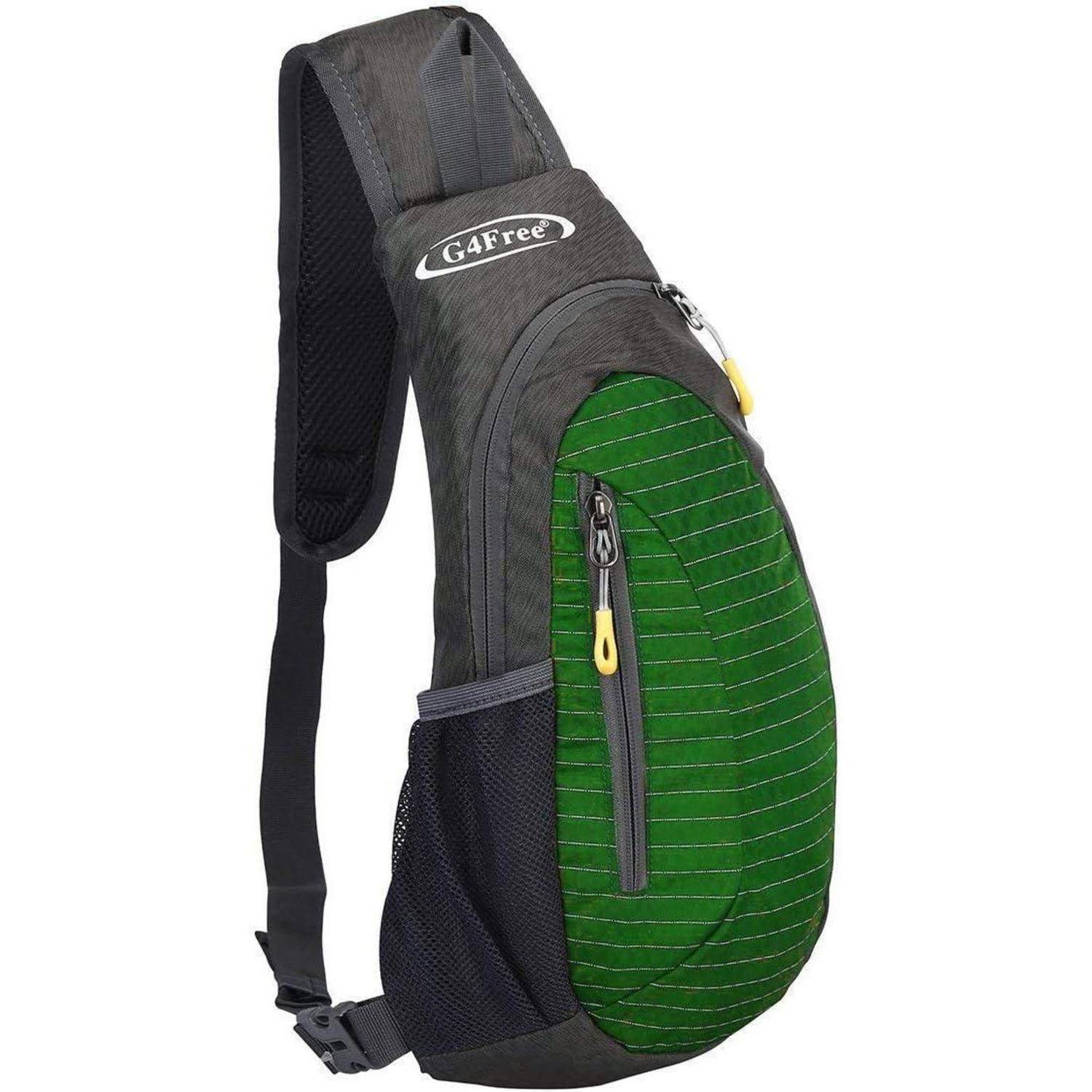 Brusttasche Sling Rucksack Dreieck Wandern Radfahren S Grün