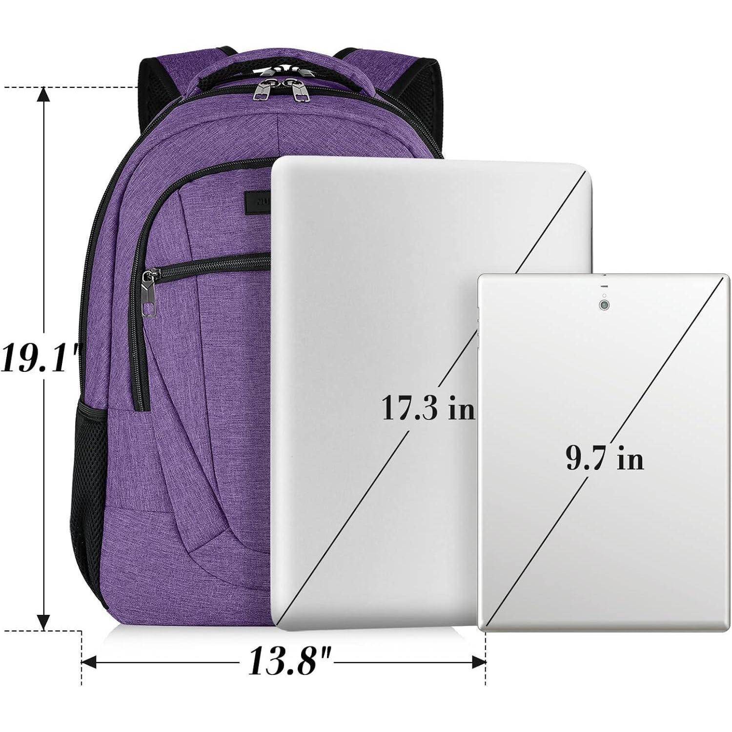 Rucksack Herren Damen Wasserdicht USB Laptop 15.6 Zoll Lila