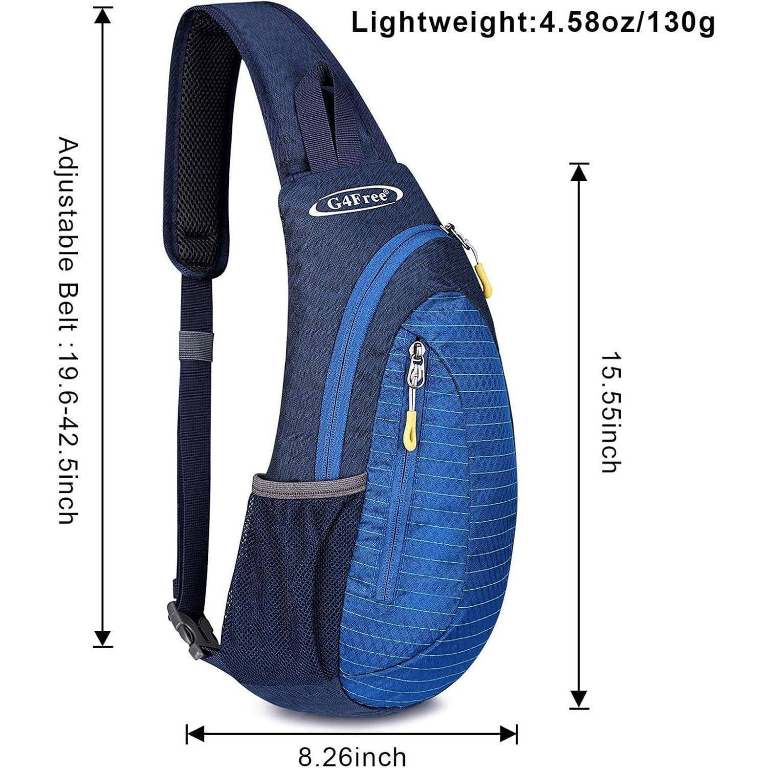 Brusttasche Sling Umhängetasche Rucksack Wandern Radfahren S Blau