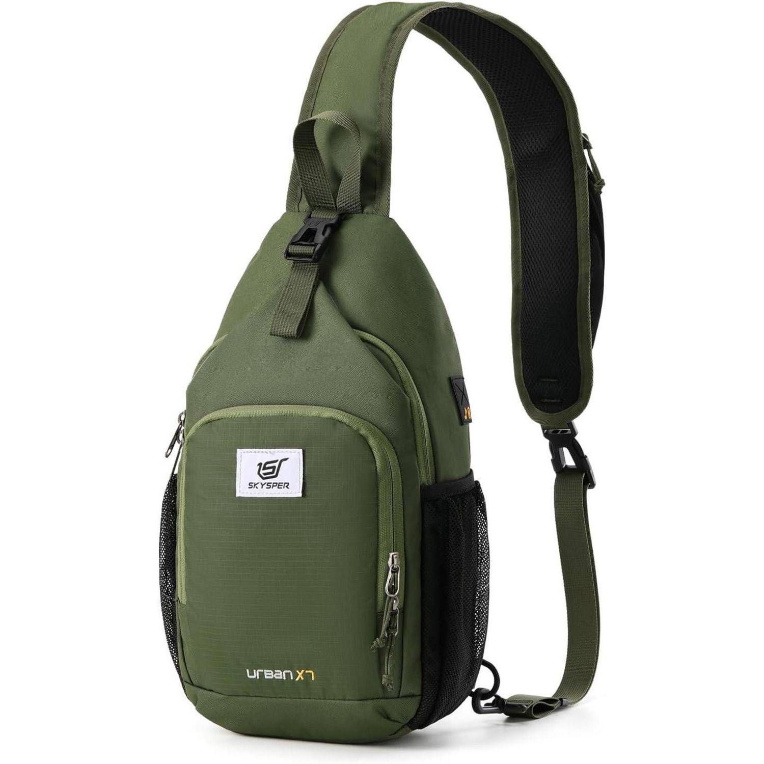 Brusttasche Schultertasche Sling Crossbody Herren Urbanx7-armygrün