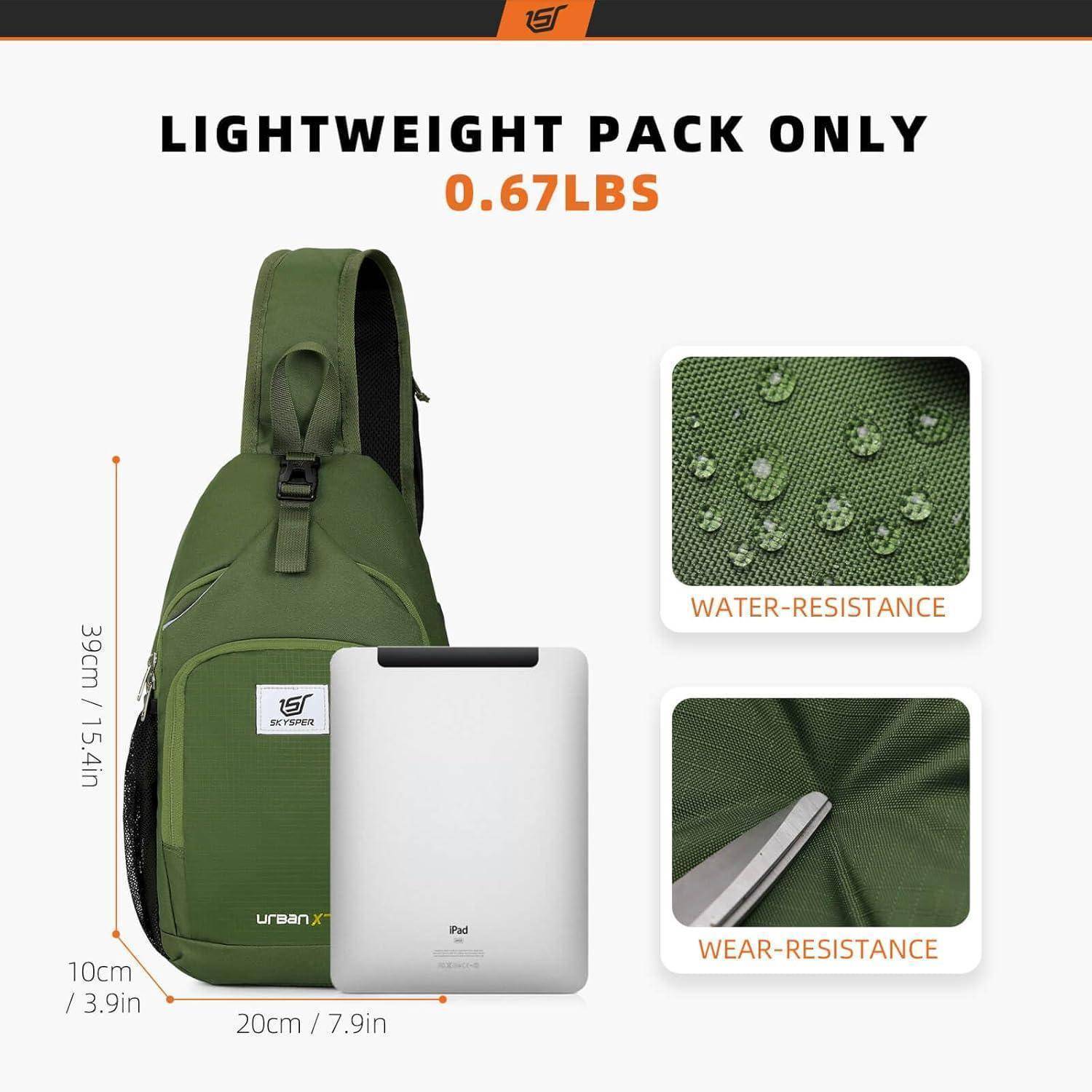 Brusttasche Schultertasche Sling Crossbody Herren Urbanx7-armygrün