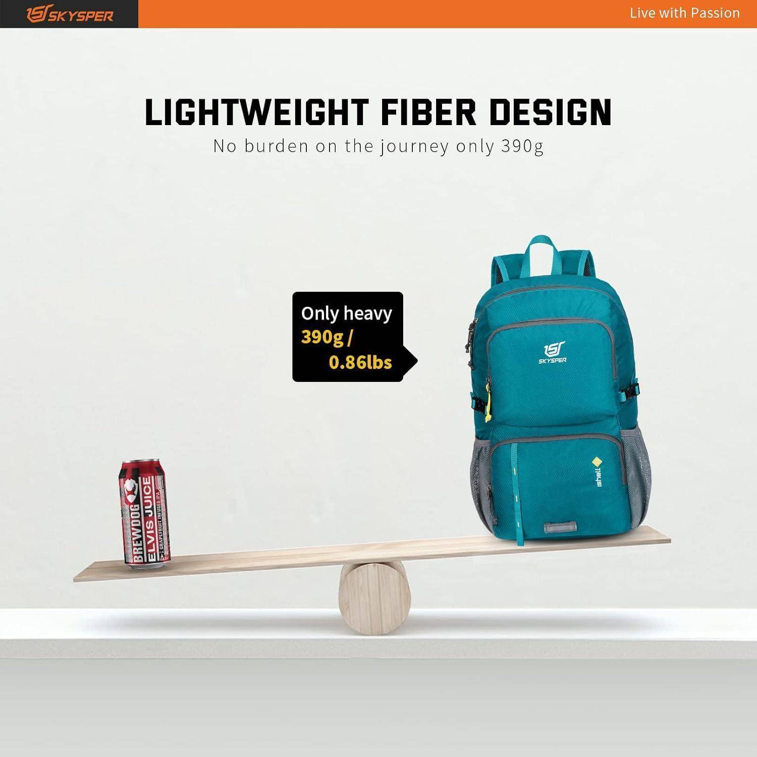 Rucksack Faltbar Nassfach Wasserfest Daypack Ishell30-grün