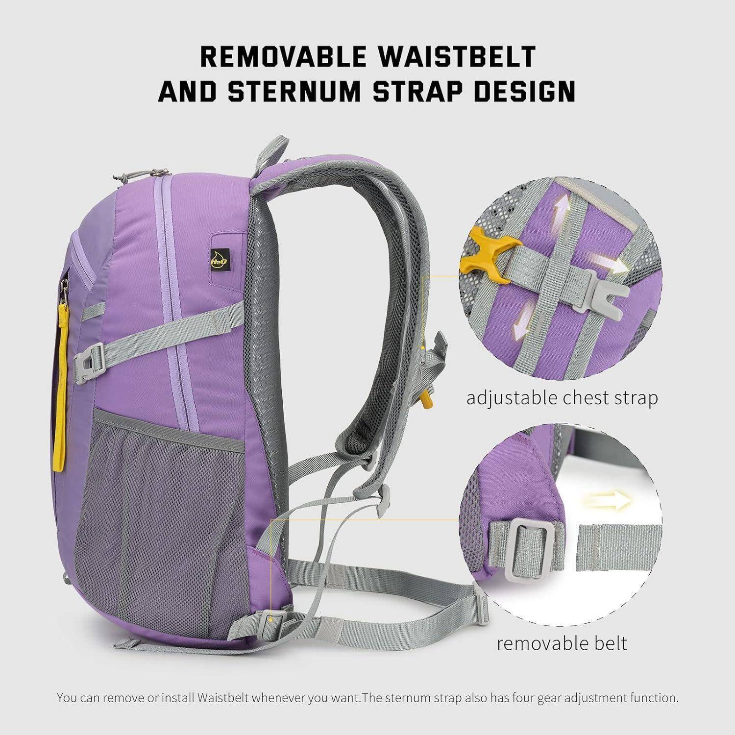 Ein lila Rucksack, der ein 