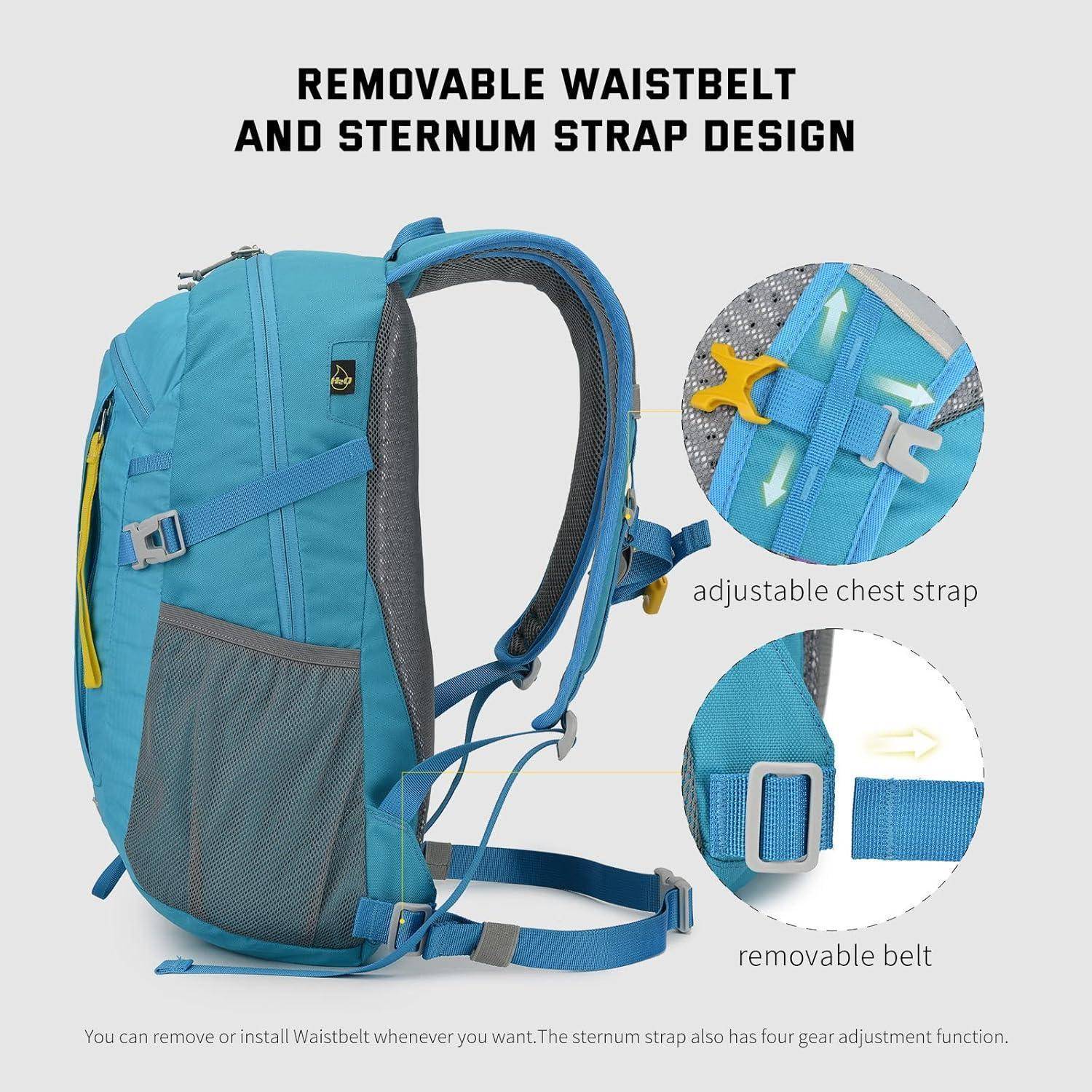 Wanderrucksack Trekkingrucksack Rückenbelüftung 3D 20Liter Blau 20l