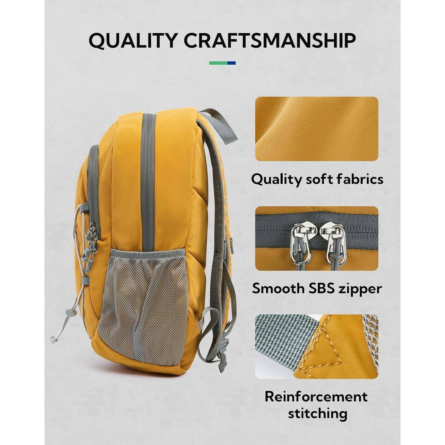 Rucksack Wanderrucksack 12L Brustschnalle Herren Damen Gelb Orange