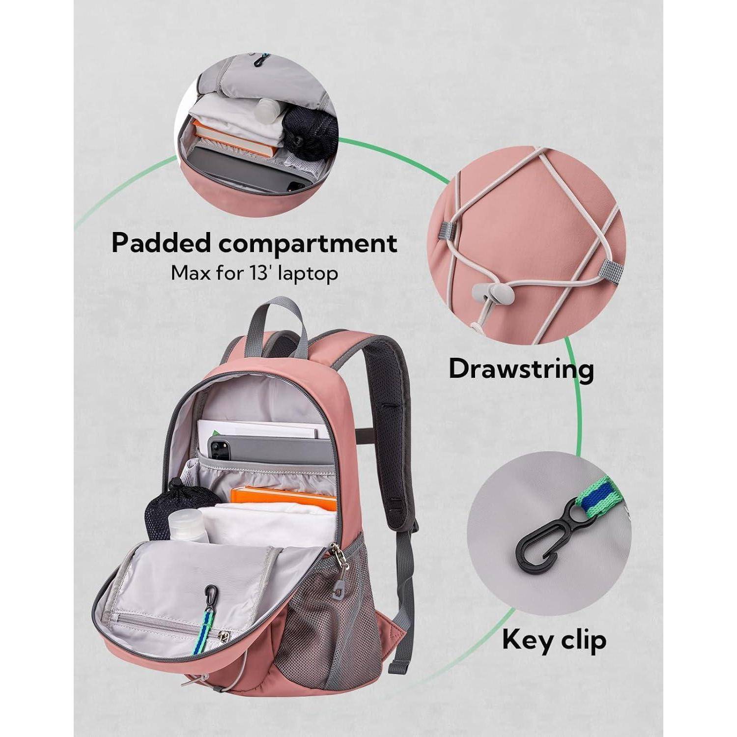 Rucksack Wanderrucksack 12L Daypack Outdoor Brustschnalle Rosa