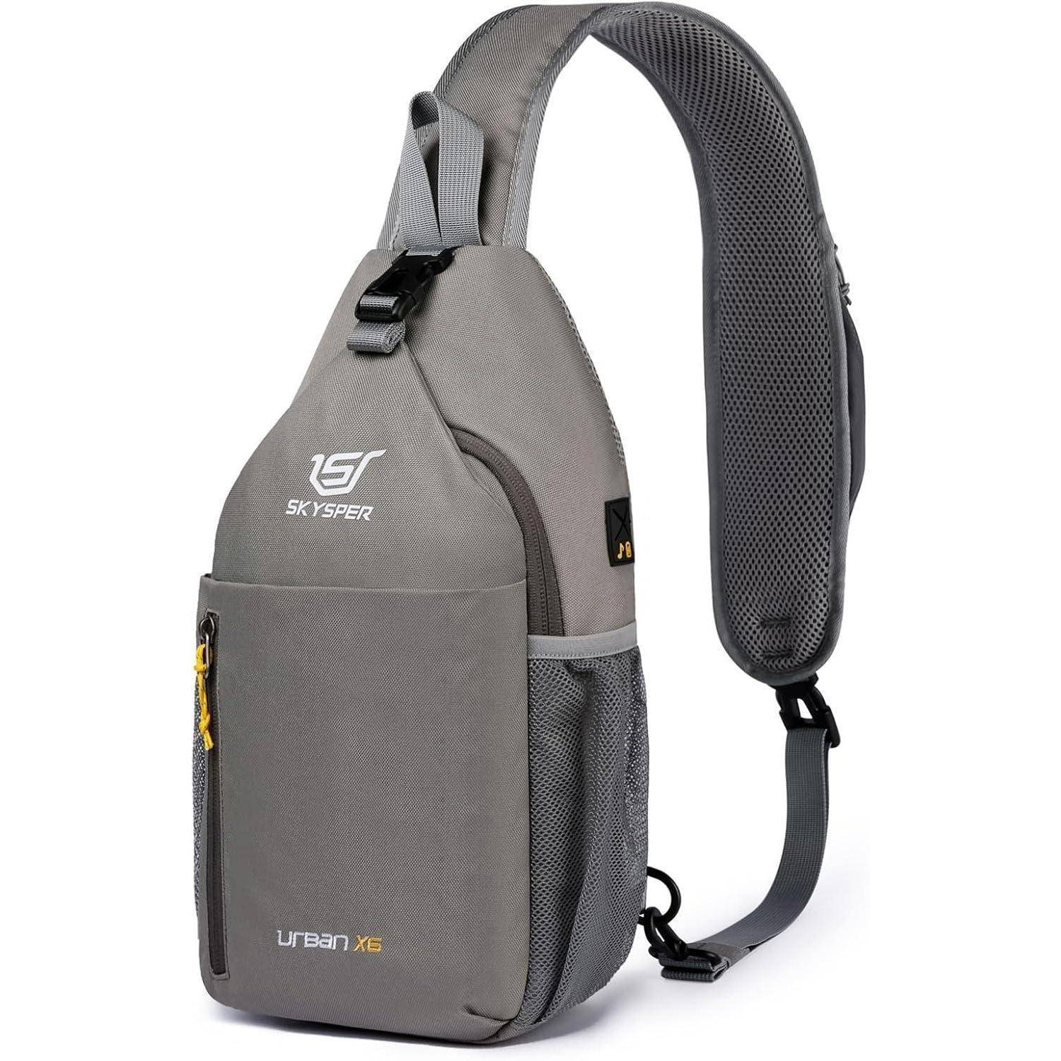 Schultertasche Brusttasche Crossbody Wasserfest Urbanx6-khakigrau