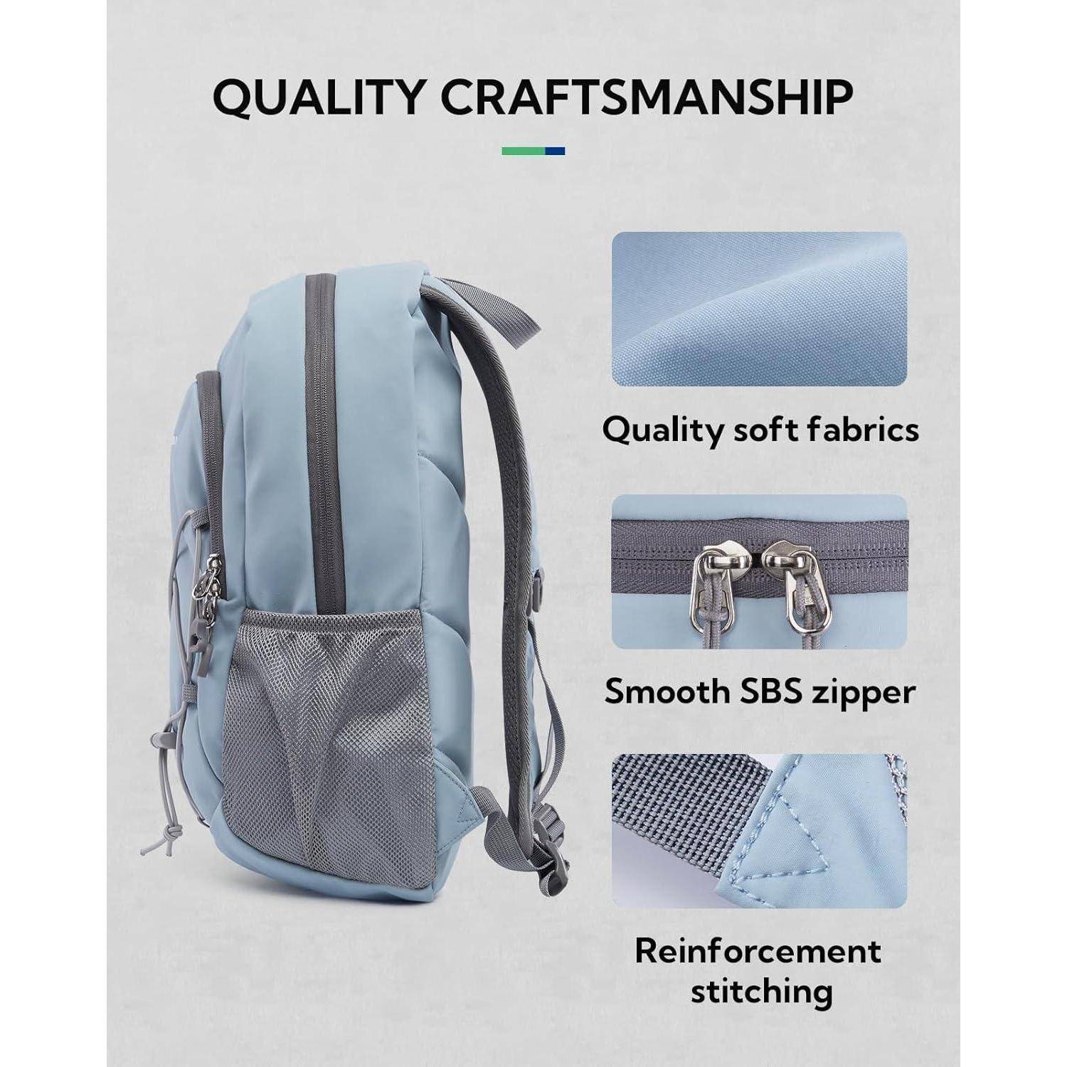 Rucksack 12L klein Daypack Outdoor Brustschnalle Wandern Hellblau