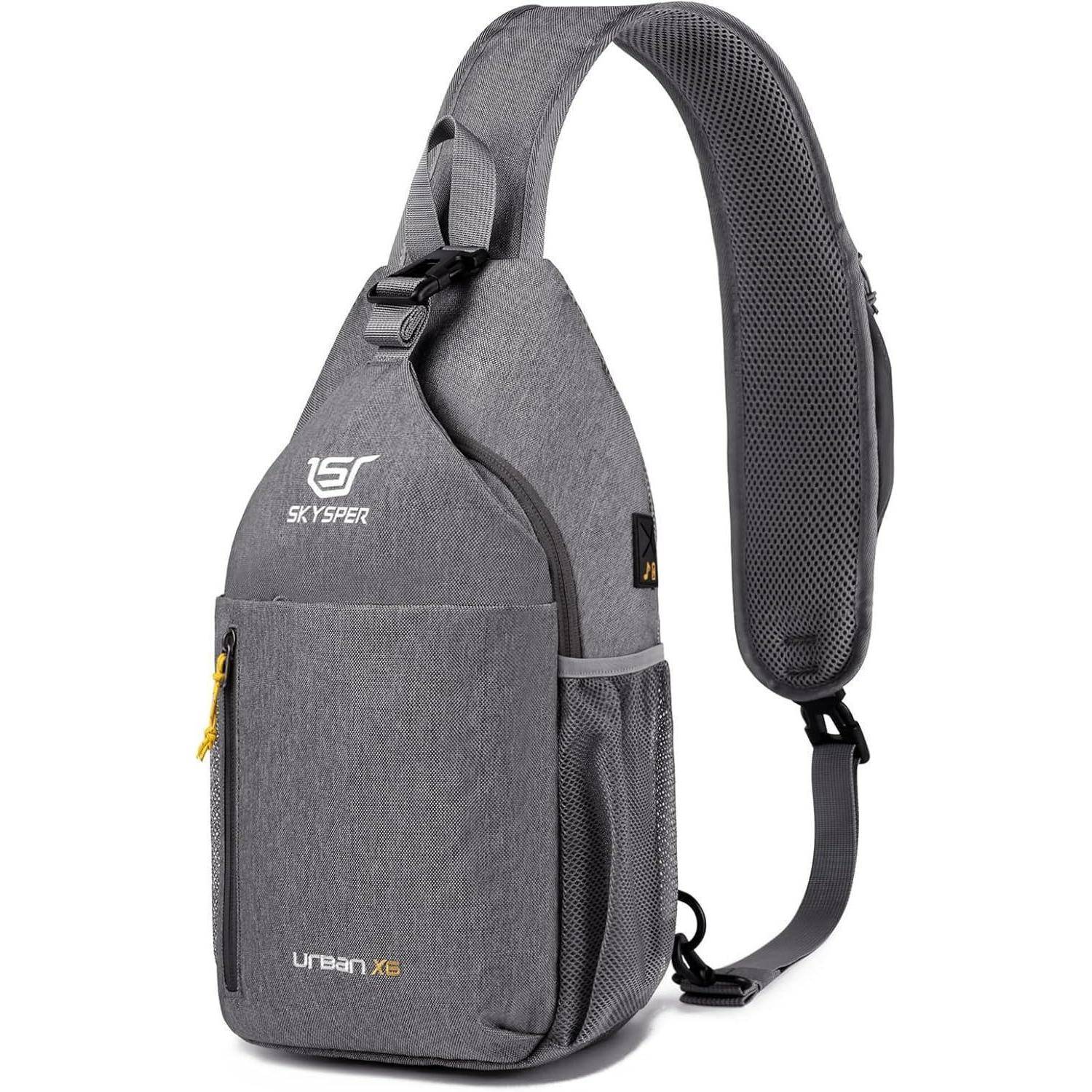 Schultertasche Brusttasche Crossbody Wasserfest Klein Urbanx6-grau