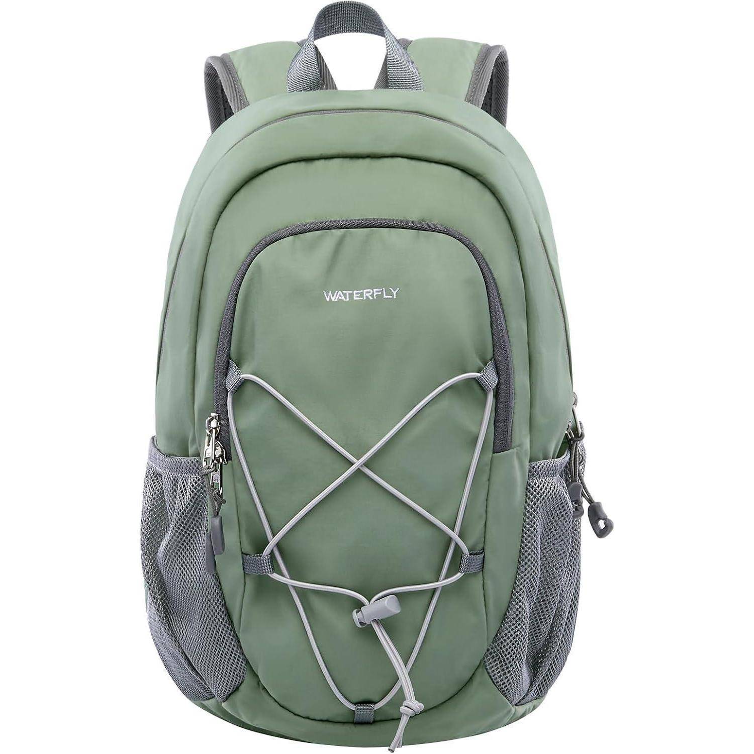 Rucksack 12L Wanderrucksack Daypack Brustschnalle Herren Erbsengrün