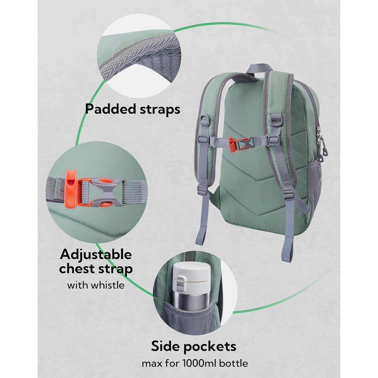 Rucksack 12L Wanderrucksack Daypack Brustschnalle Herren Erbsengrün