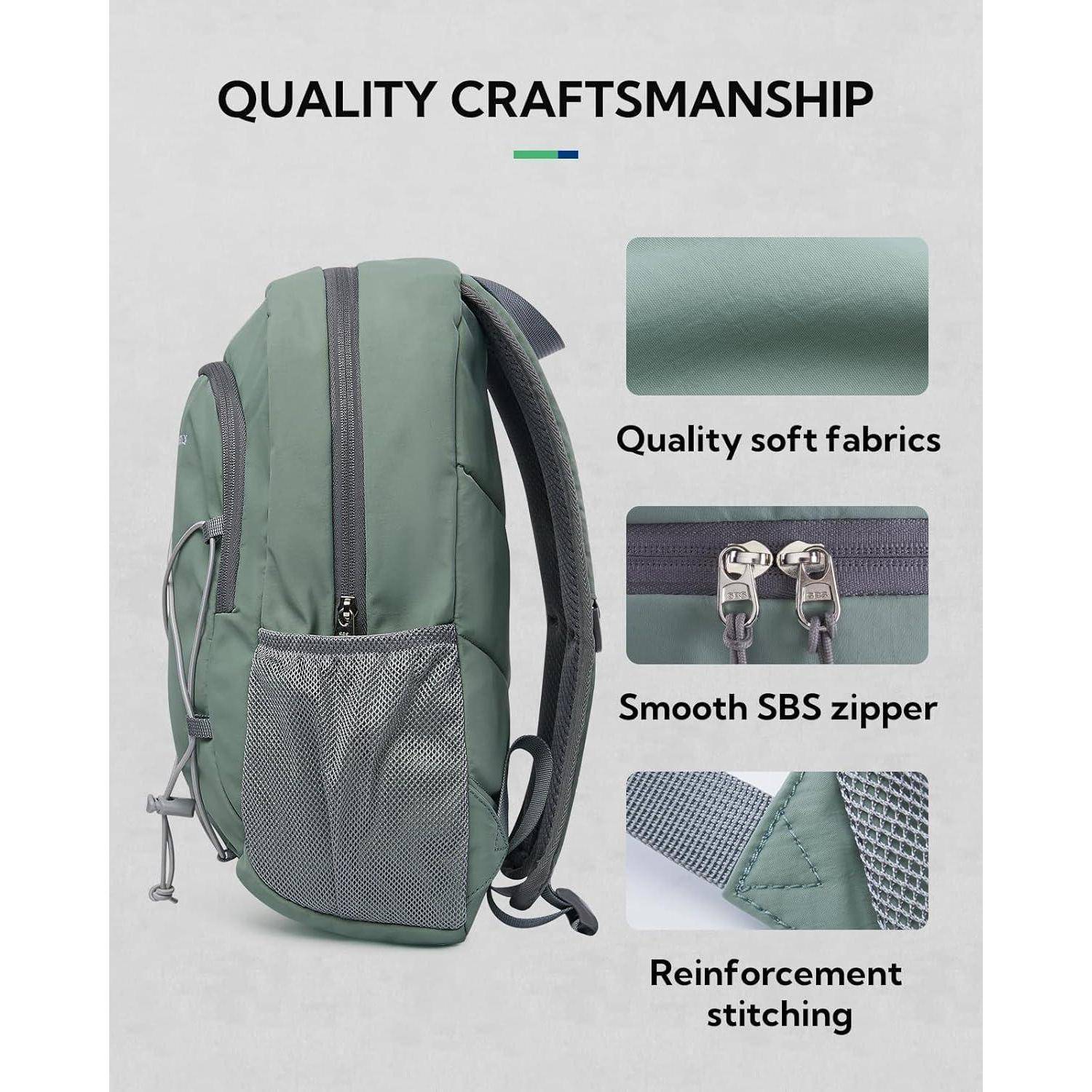 Rucksack 12L Wanderrucksack Daypack Brustschnalle Herren Erbsengrün