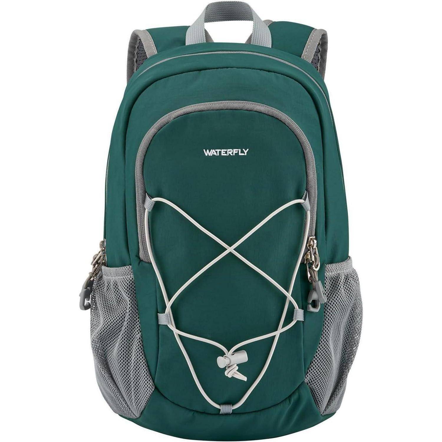 Rucksack 12L Wanderrucksack Brustschnalle Reisen Wandern Dunkelgrün