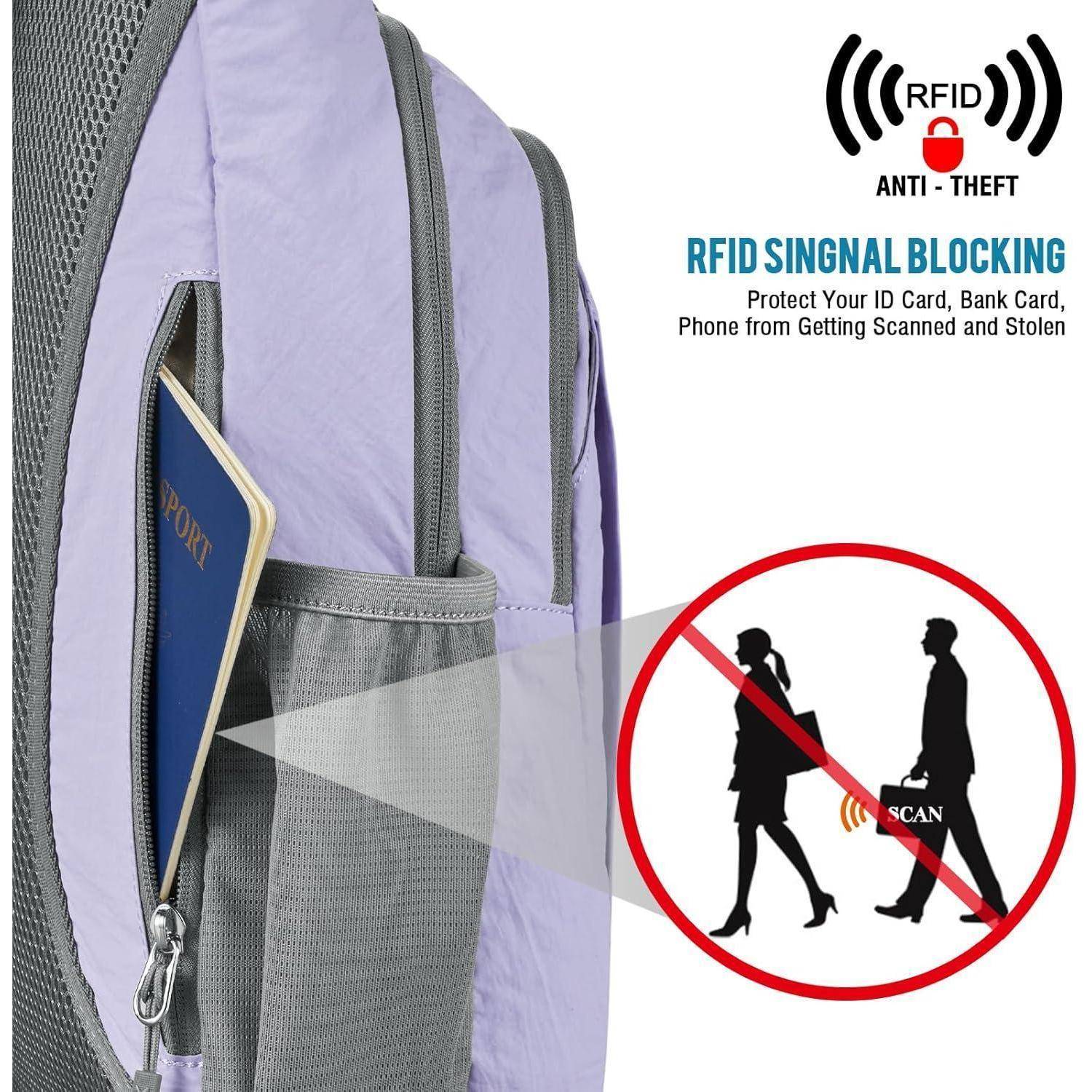 Sling Bag Diebstahlschutz Brusttasche Kopfhörerloch Outdoor Taro Lila