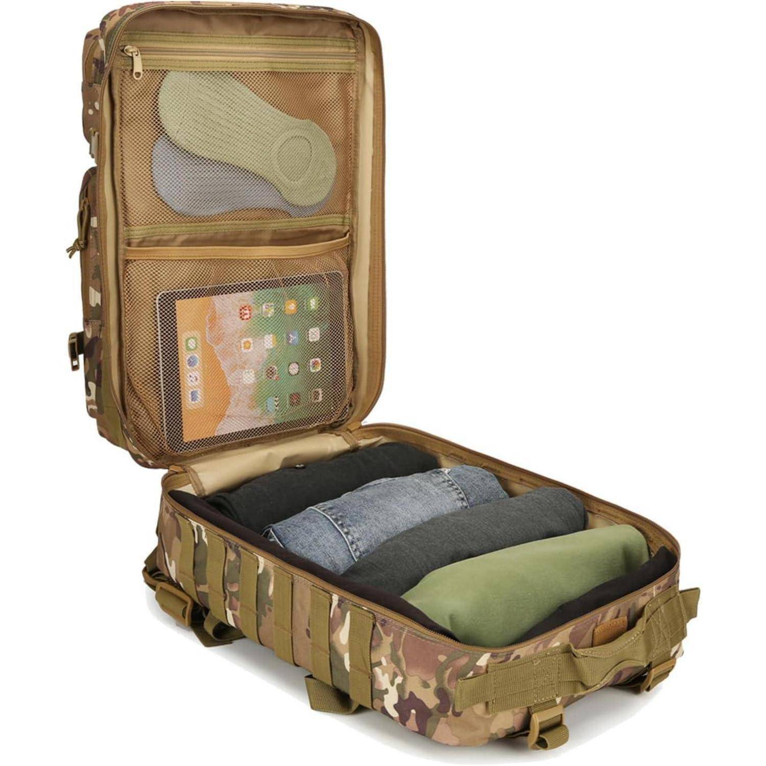 Rucksack 40L Taktischer Molle Survival Fluchtrucksack Cp