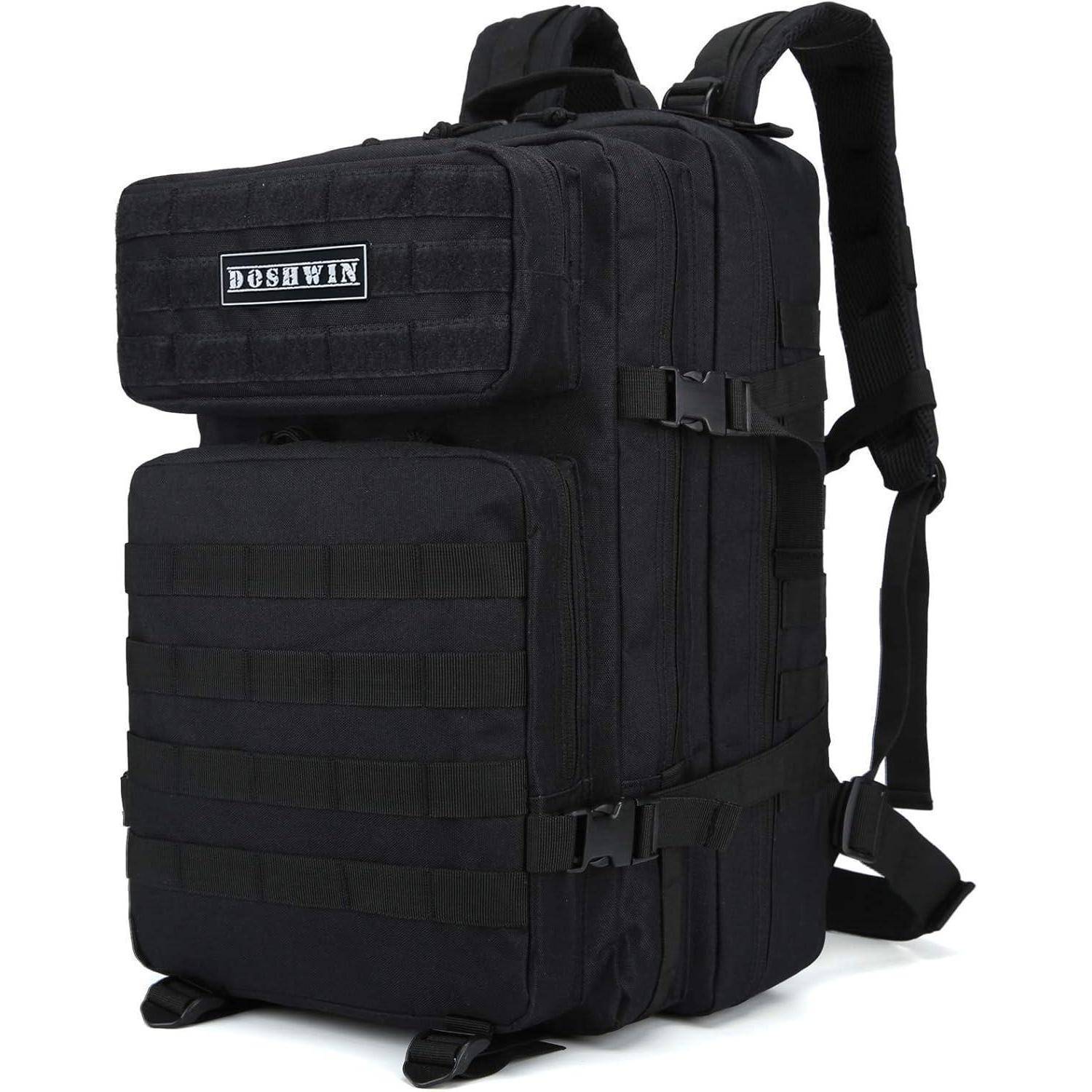 Rucksack 40L taktisch Militär Survival Molle Fluchtrucksack Schwarz