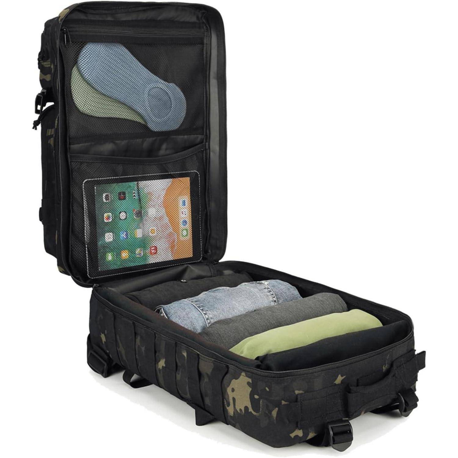 Rucksack 40L Taktisch Militär Molle Fluchtrucksack Armee Schwarzer Cp