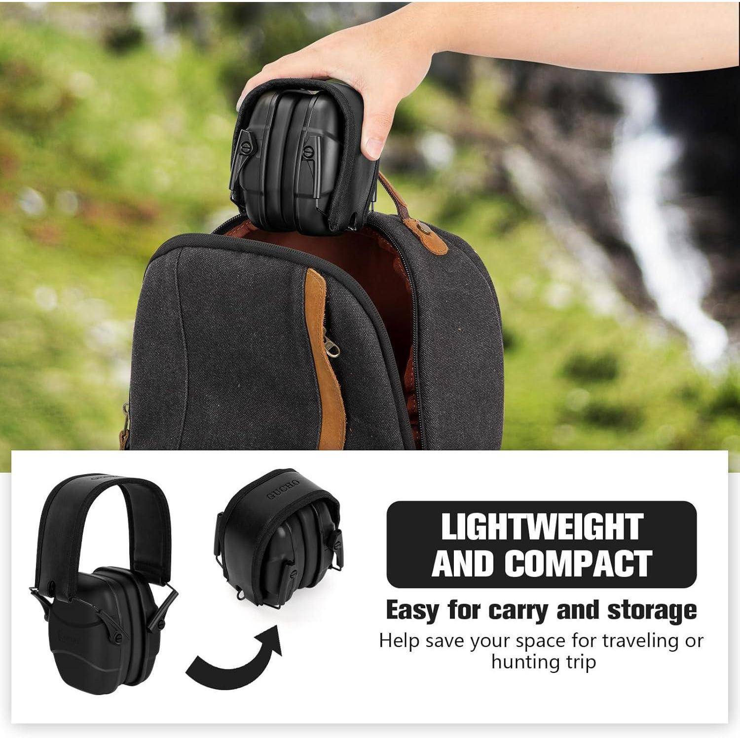 Gehörschutz Kapselgehörschutz Schießsport Jagd NRR34dB Schwarz