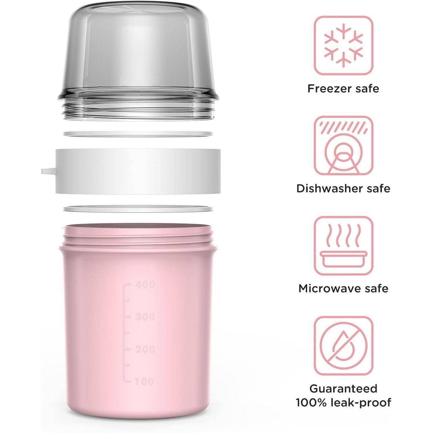 Müslibecher to Go Becher 560ml+310ml Auslaufsicher Joghurtbecher
