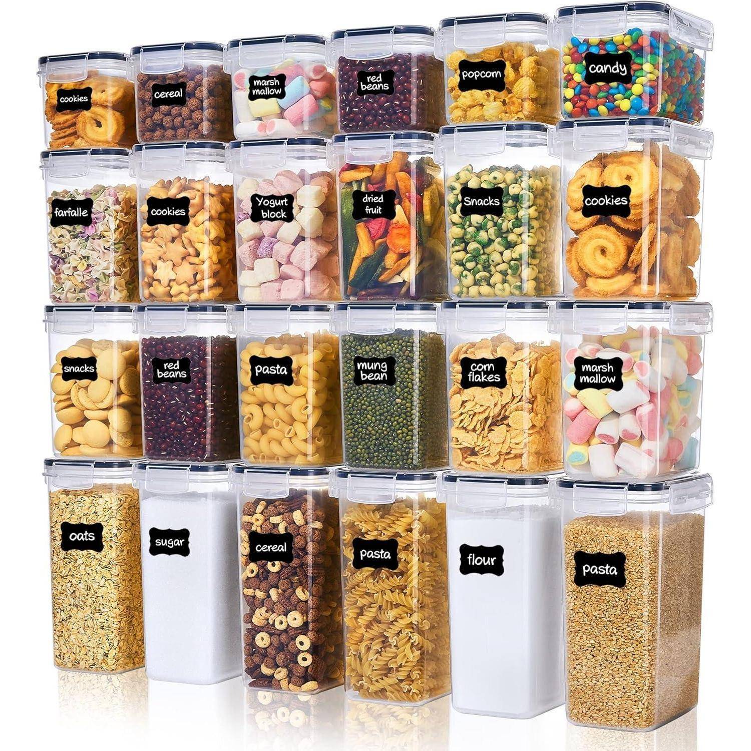 Vorratsdosen Set Müsli Schüttdose Frischhaltedosen luftdicht 24
