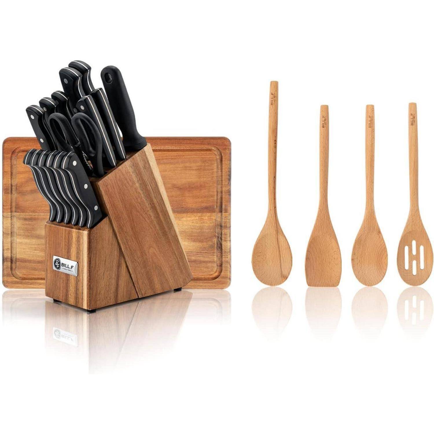Holz Küchenutensilien Set mit
