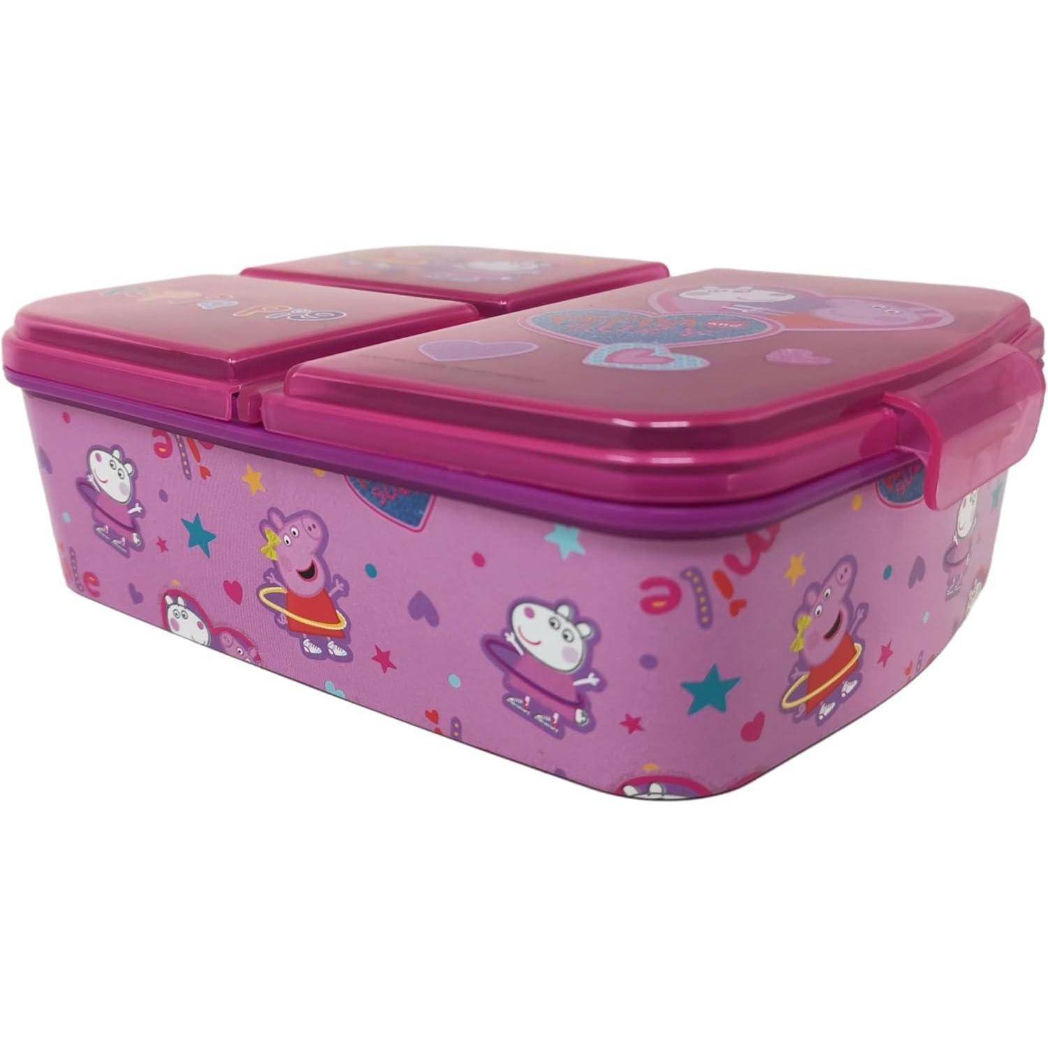 Brotdose Kinder Lunchbox Sandwichbox Fächer BPA Pig