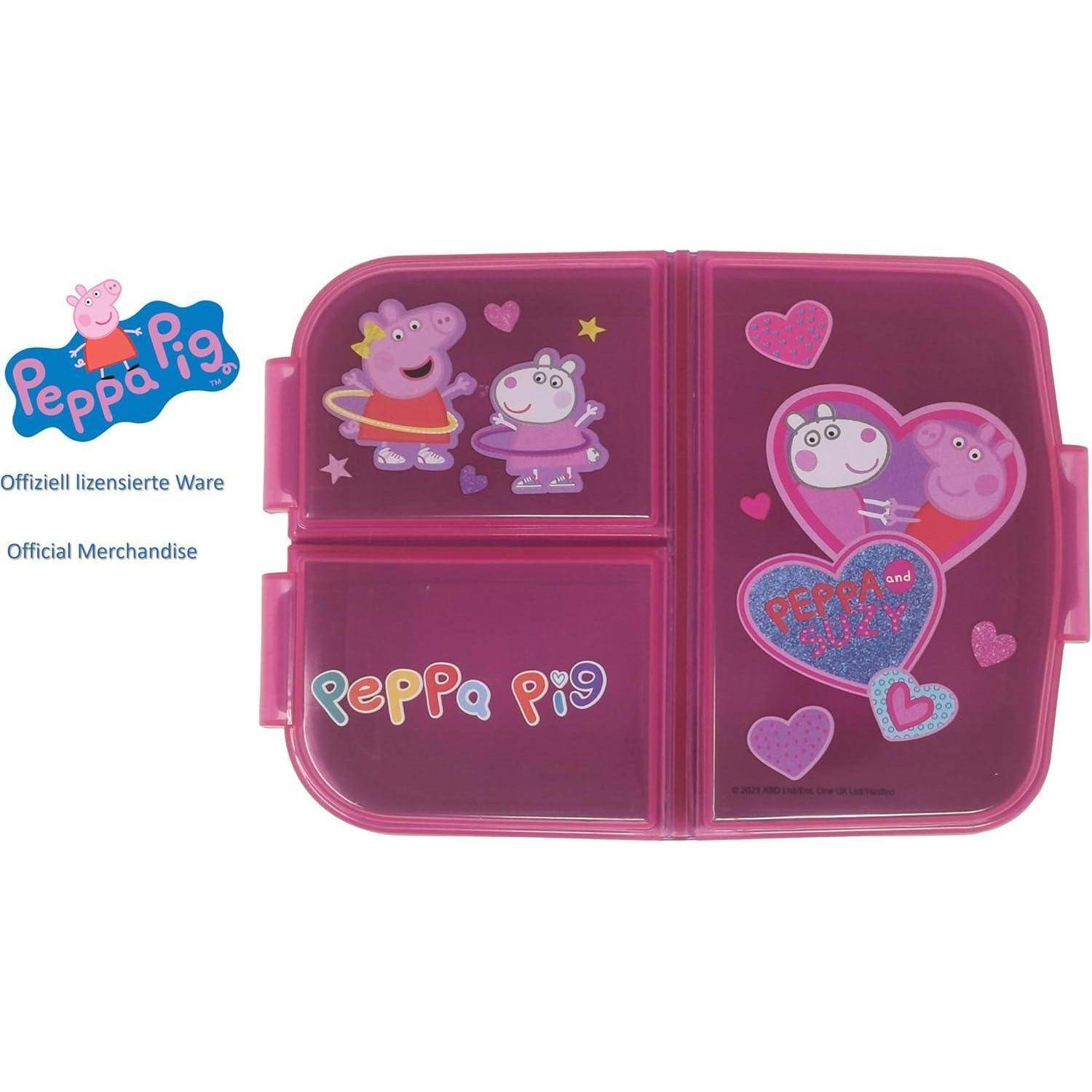 Brotdose Kinder Lunchbox Sandwichbox Fächer BPA Pig