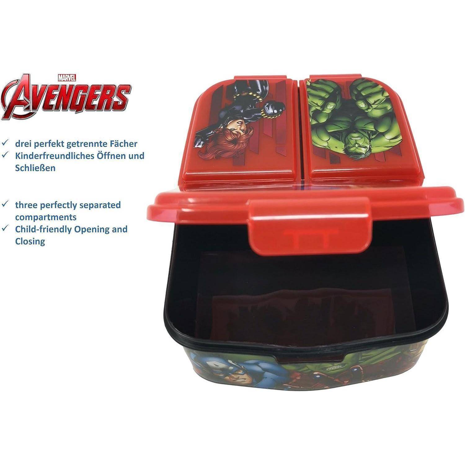 Brotdose Lunchbox Fächer Unterteilung Kinder BPAfrei Avengers Heroes