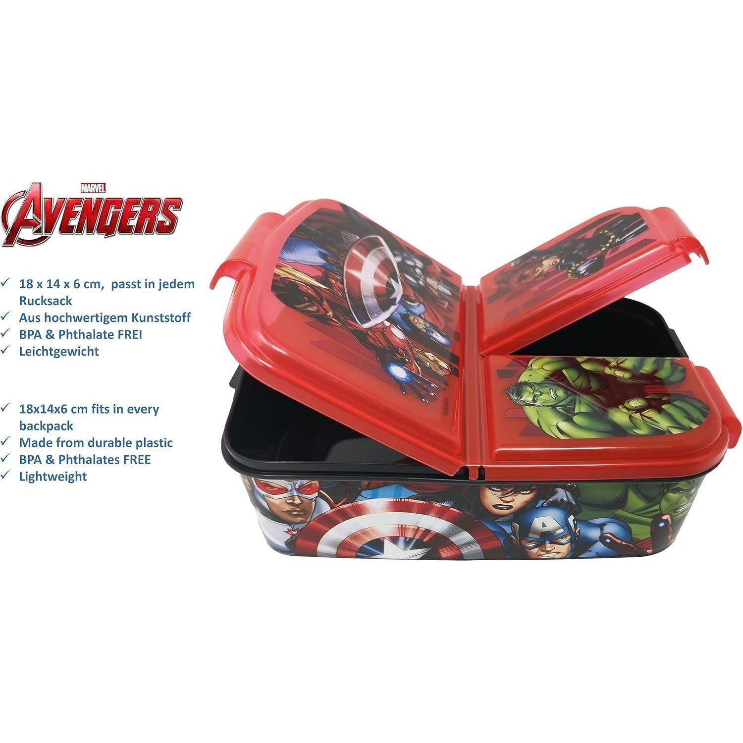 Brotdose Lunchbox Fächer Unterteilung Kinder BPAfrei Avengers Heroes