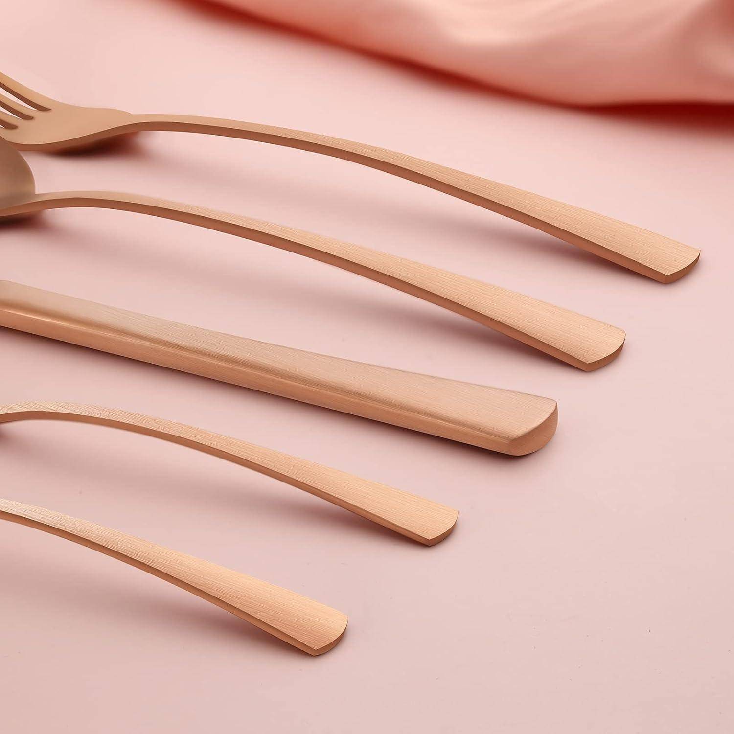 Besteckset 30teilig 6Personen 30 Teilig-roségold Matt 30 teilig