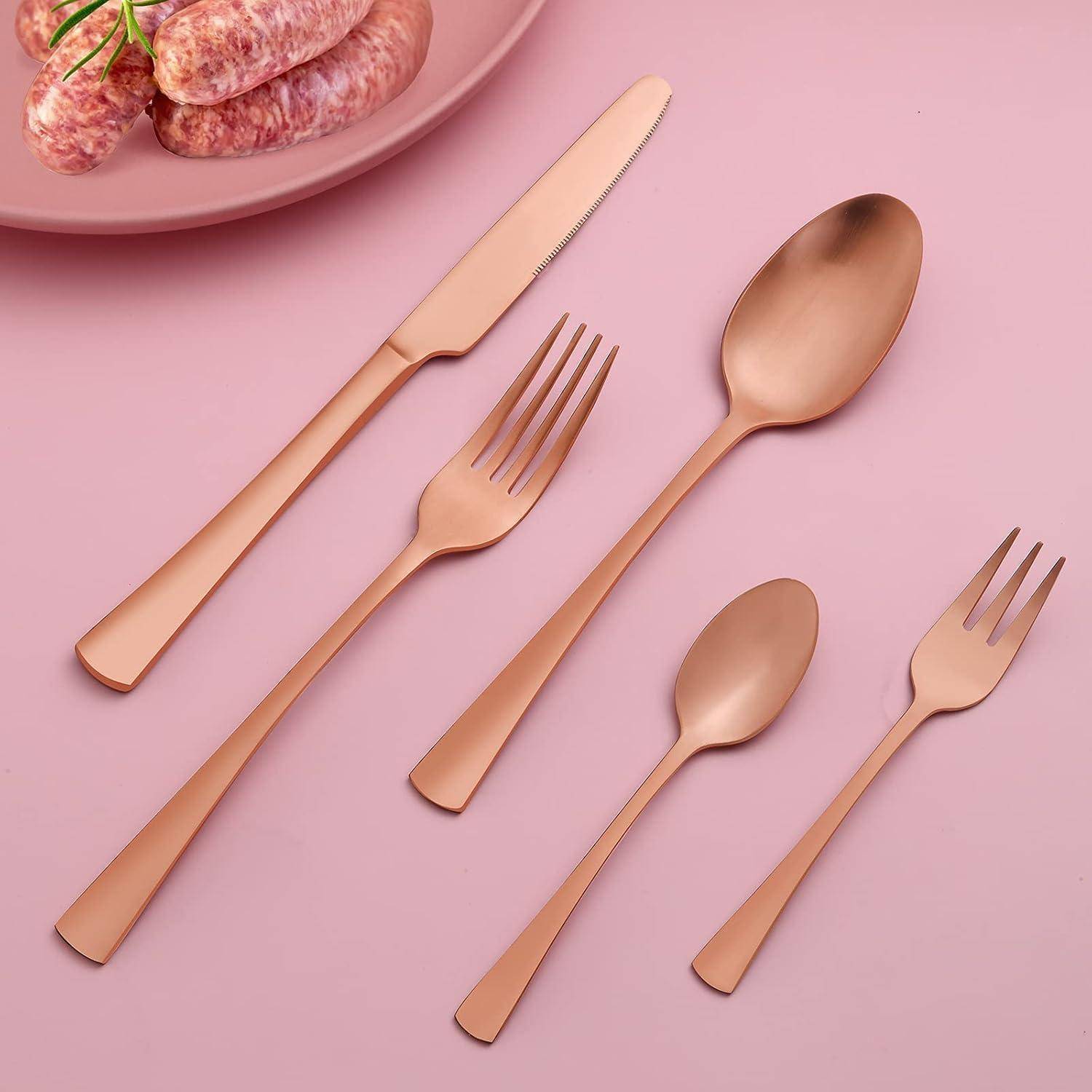 Besteckset 30teilig 6Personen 30 Teilig-roségold Matt 30 teilig