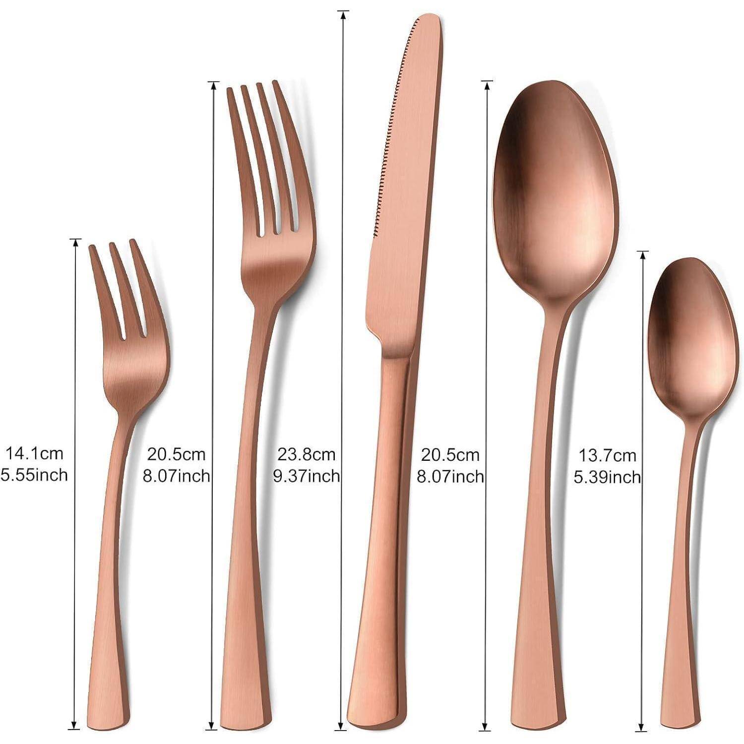 Besteckset 30teilig 6Personen 30 Teilig-roségold Matt 30 teilig