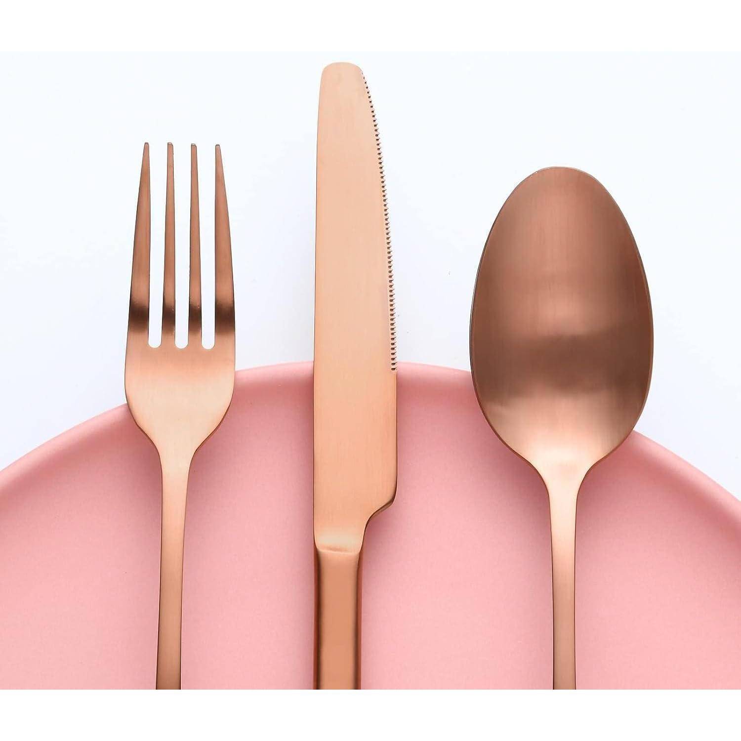 Besteckset 30teilig 6Personen 30 Teilig-roségold Matt 30 teilig